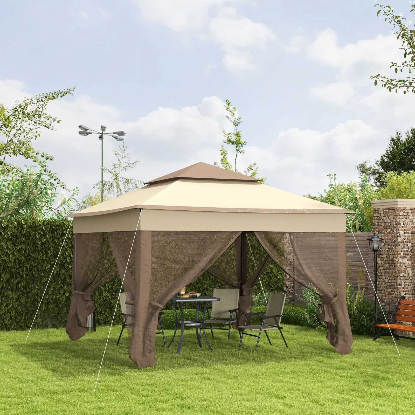 Strong Outdoor Pop Up Gazebo With Sides Heavy Duty Garden Tent Party Patio Cover - Home and Garden Furniture Shop - rustic - furniture