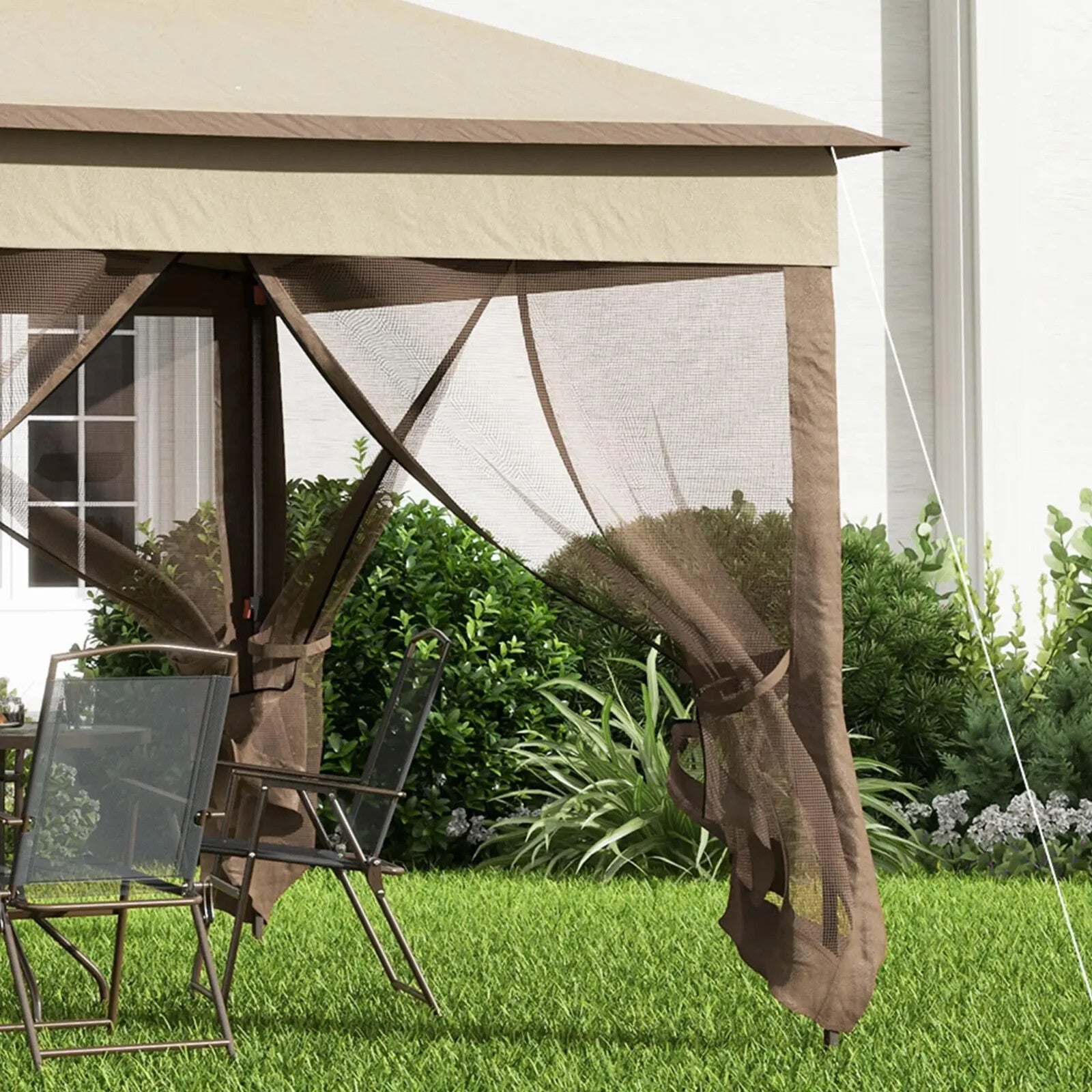 Strong Outdoor Pop Up Gazebo With Sides Heavy Duty Garden Tent Party Patio Cover - Home and Garden Furniture Shop - rustic - furniture