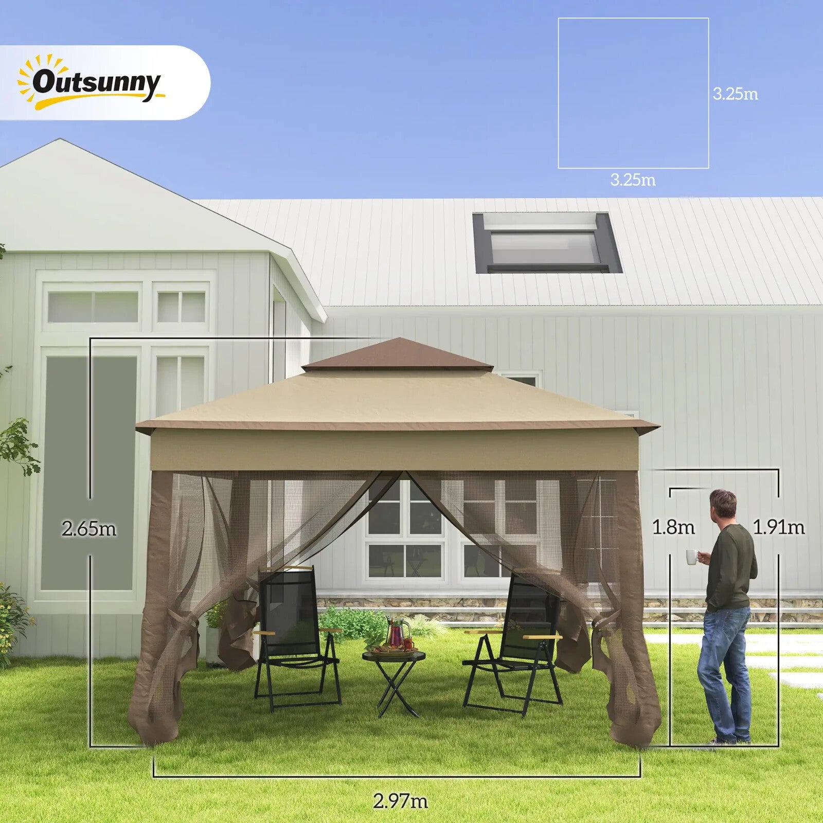Strong Outdoor Pop Up Gazebo With Sides Heavy Duty Garden Tent Party Patio Cover - Home and Garden Furniture Shop - rustic - furniture