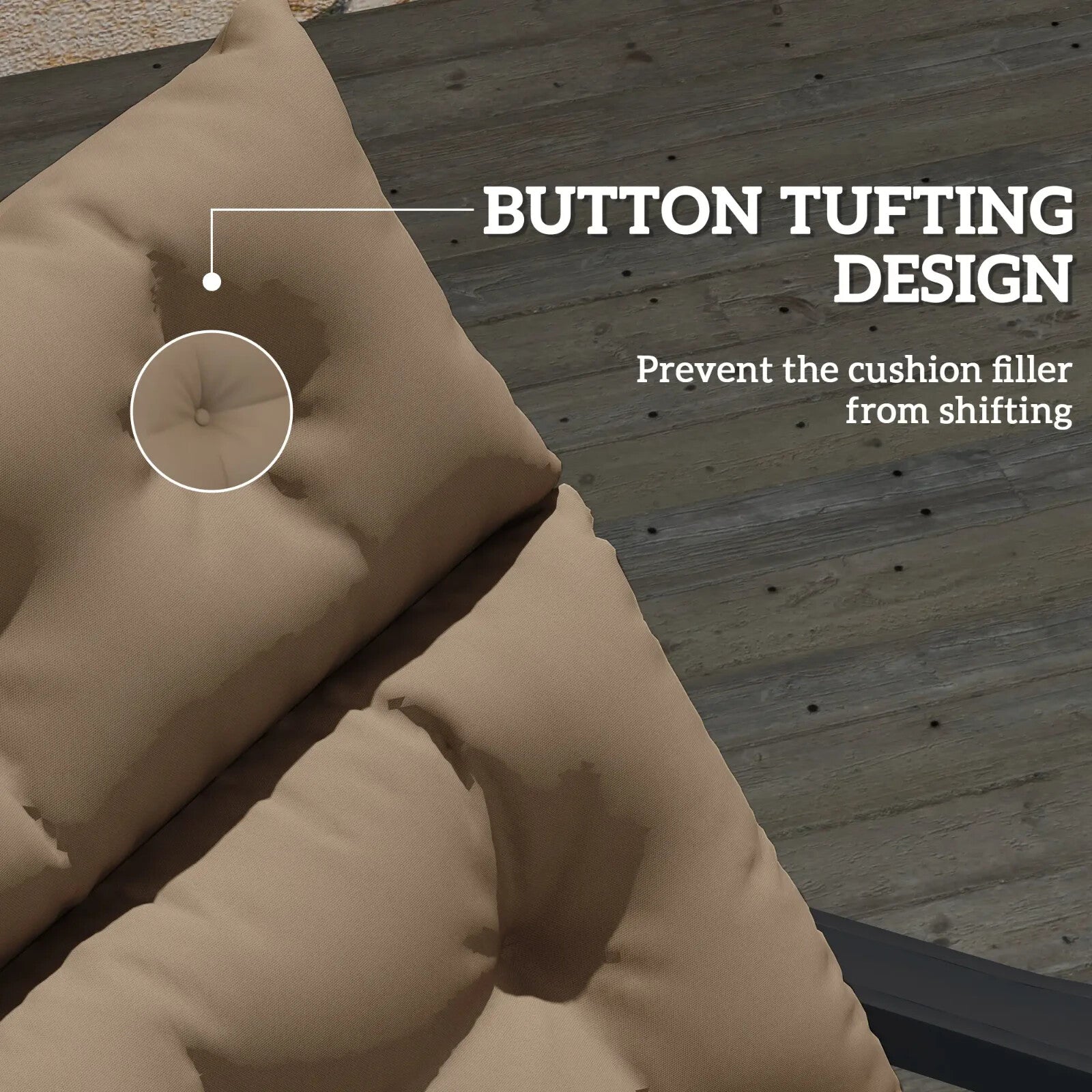 Sun Lounger Cushion Only 190x56x10cm Garden Chair Pad UPF20 Thick Outdoor Sunbed - Home and Garden Furniture Shop - rustic - furniture