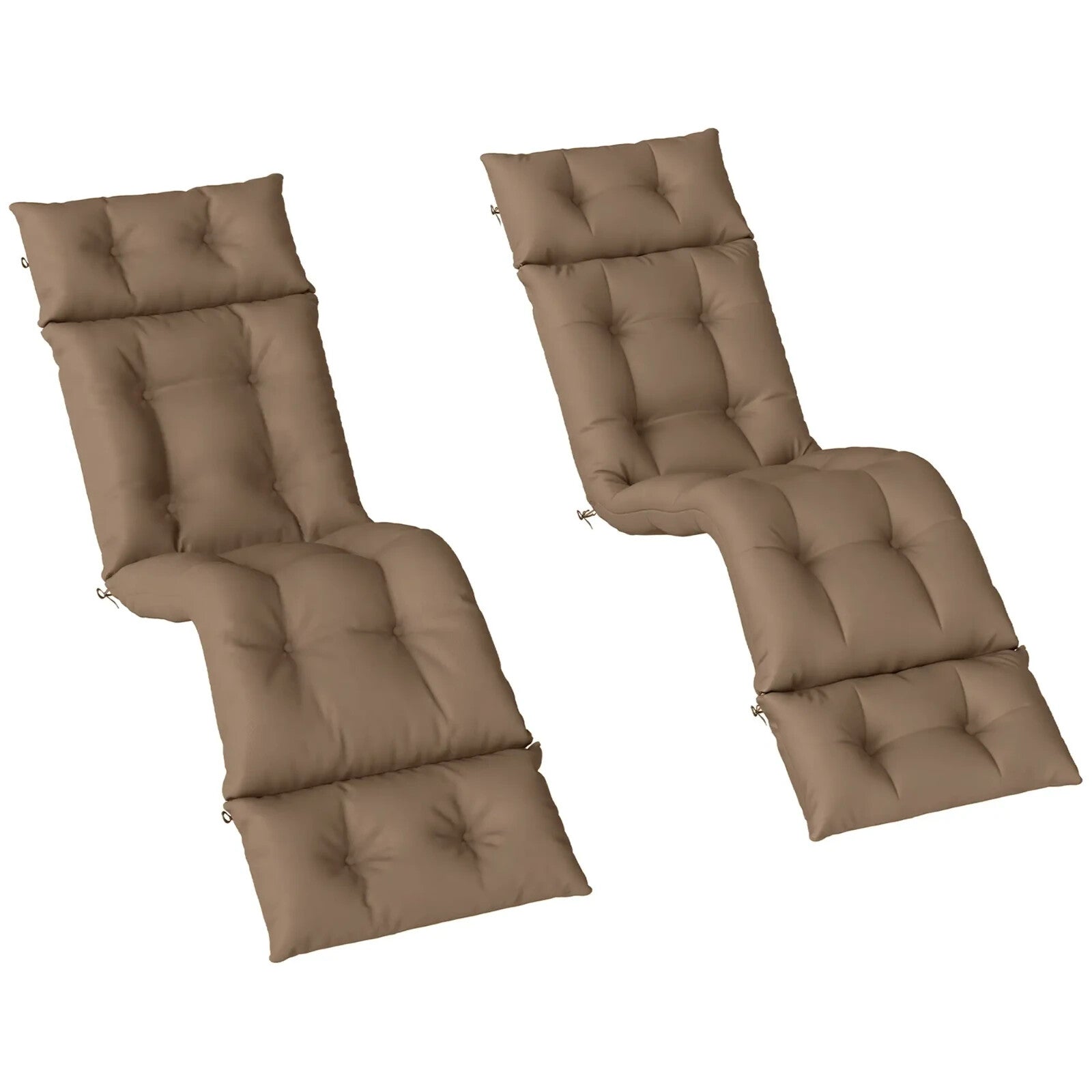 Sun Lounger Cushions Only 190x56x10cm Set of 2 Garden Chair Pads UPF20 Thick - Home and Garden Furniture Shop - rustic - furniture