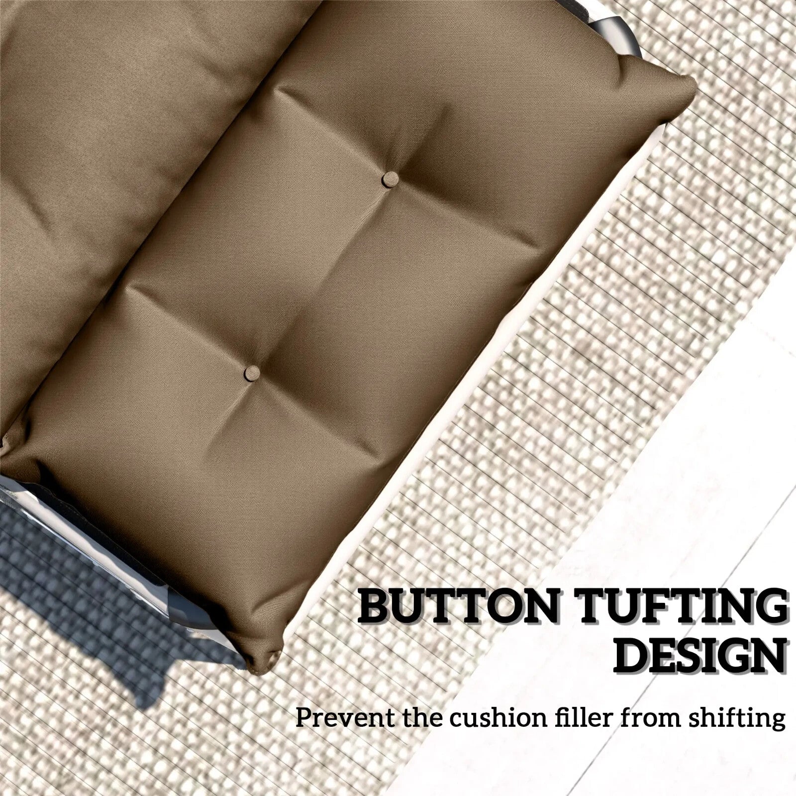 Sun Lounger Cushions Only 190x56x10cm Set of 2 Garden Chair Pads UPF20 Thick - Home and Garden Furniture Shop - rustic - furniture