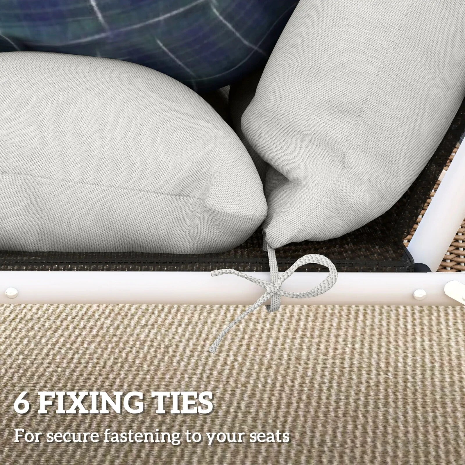 Sun Lounger Cushions Only 190x56x10cm Set of 2 Garden Lounge Chair Pads UPF20 - Home and Garden Furniture Shop - rustic - furniture