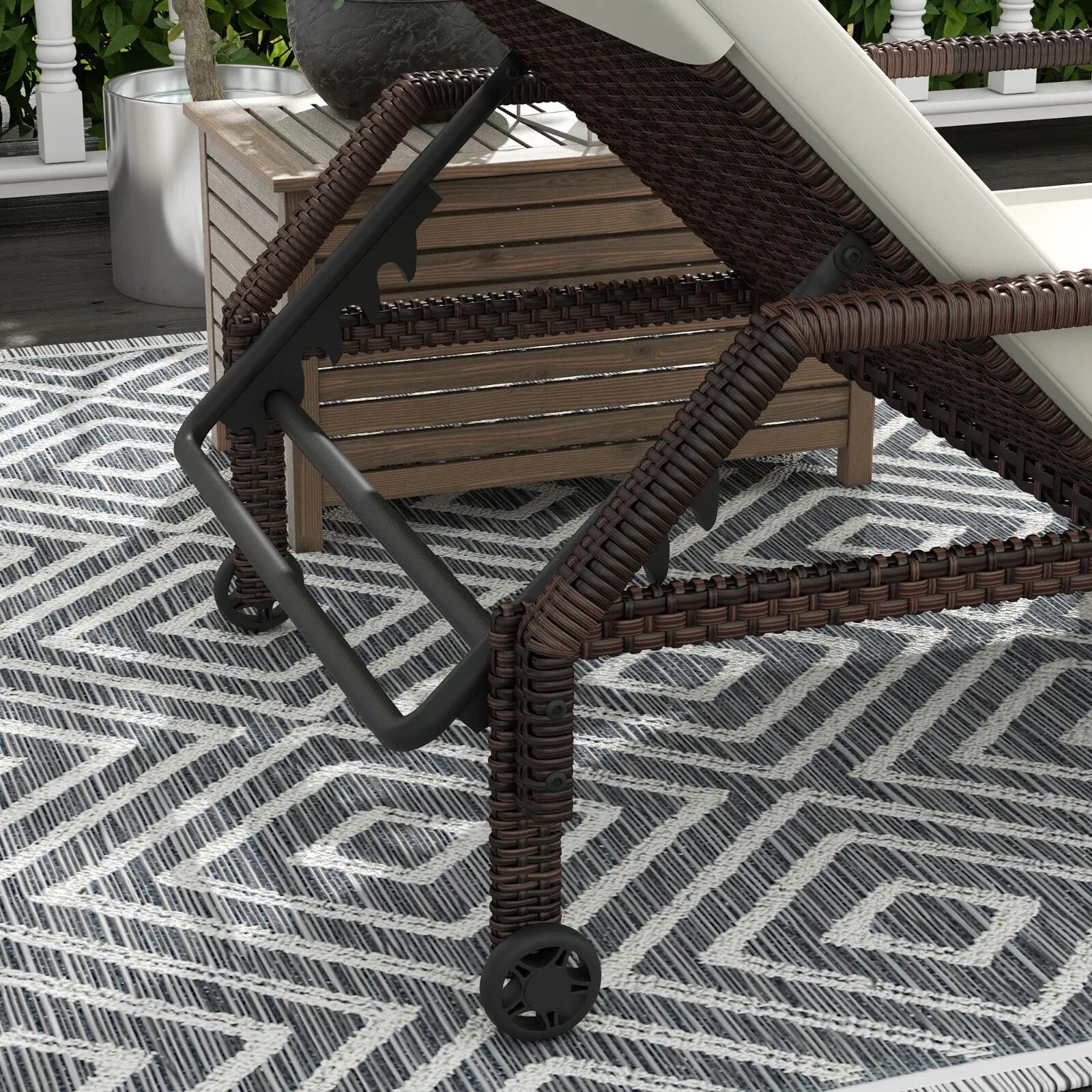 Sun Lounger Recliner Bed Folding Chairs for Camping Garden Beach 5 Position Back - Home and Garden Furniture Shop - rustic - furniture