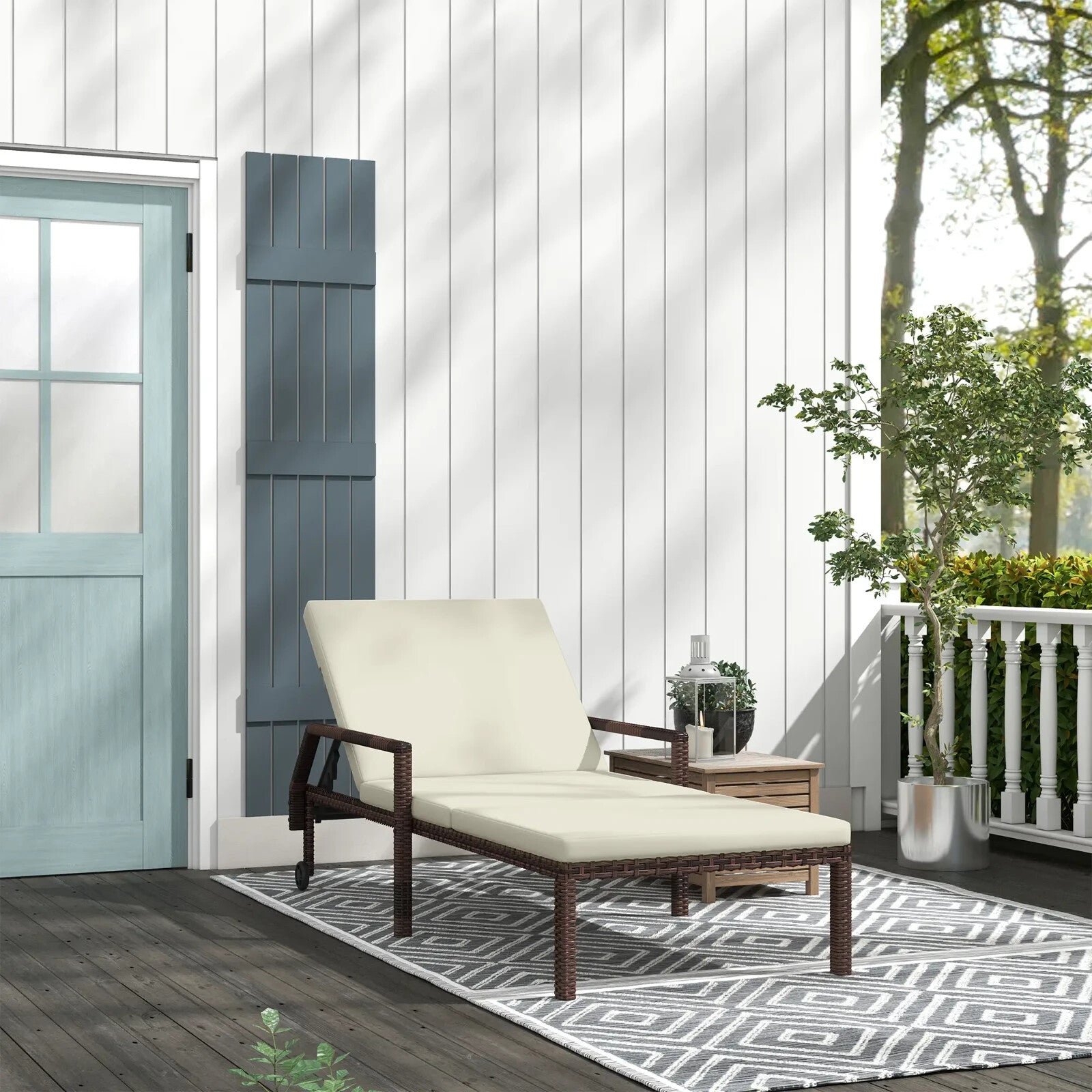 Sun Lounger Recliner Bed Folding Chairs for Camping Garden Beach 5 Position Back - Home and Garden Furniture Shop - rustic - furniture