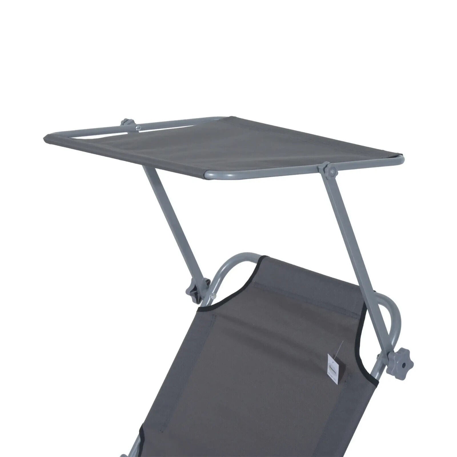 Sun Lounger Recliner Seat Folding Patio Chair Sun Shade Garden Outdoor Bed Grey - Home and Garden Furniture Shop - #rustic - furniture#