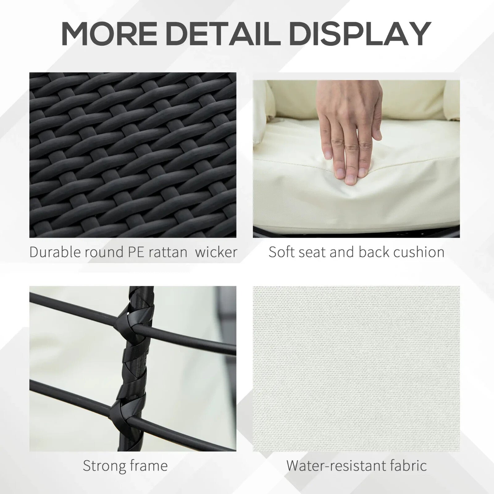 Swivel Rattan Egg Chair with Cushion and Pillow for Garden Patio or Balcony Use - Home and Garden Furniture Shop - rustic - furniture