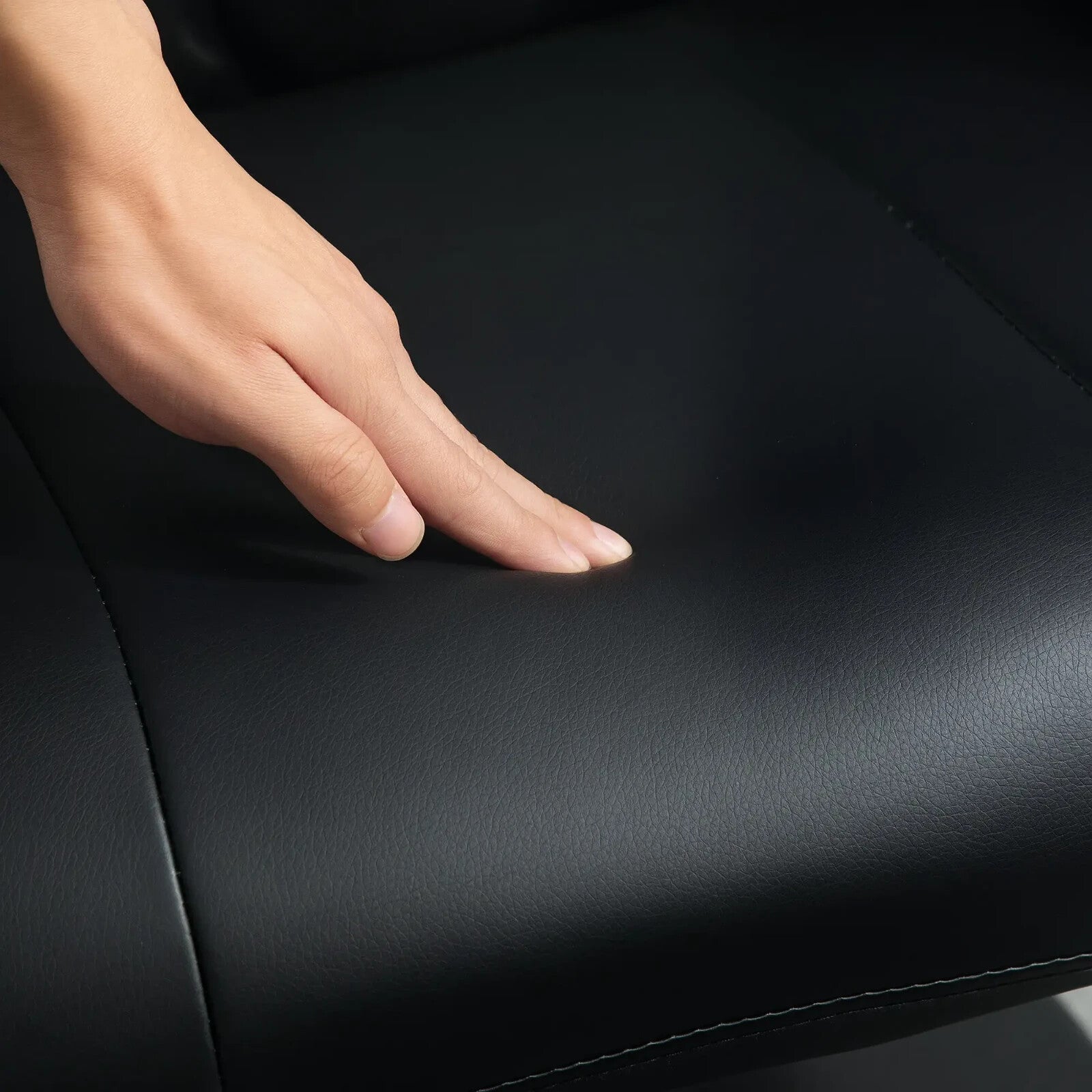 Swivel Recliner Chair with Footstool Adjustable Backrest & Flared Armrest Black - Home and Garden Furniture Shop - rustic - furniture