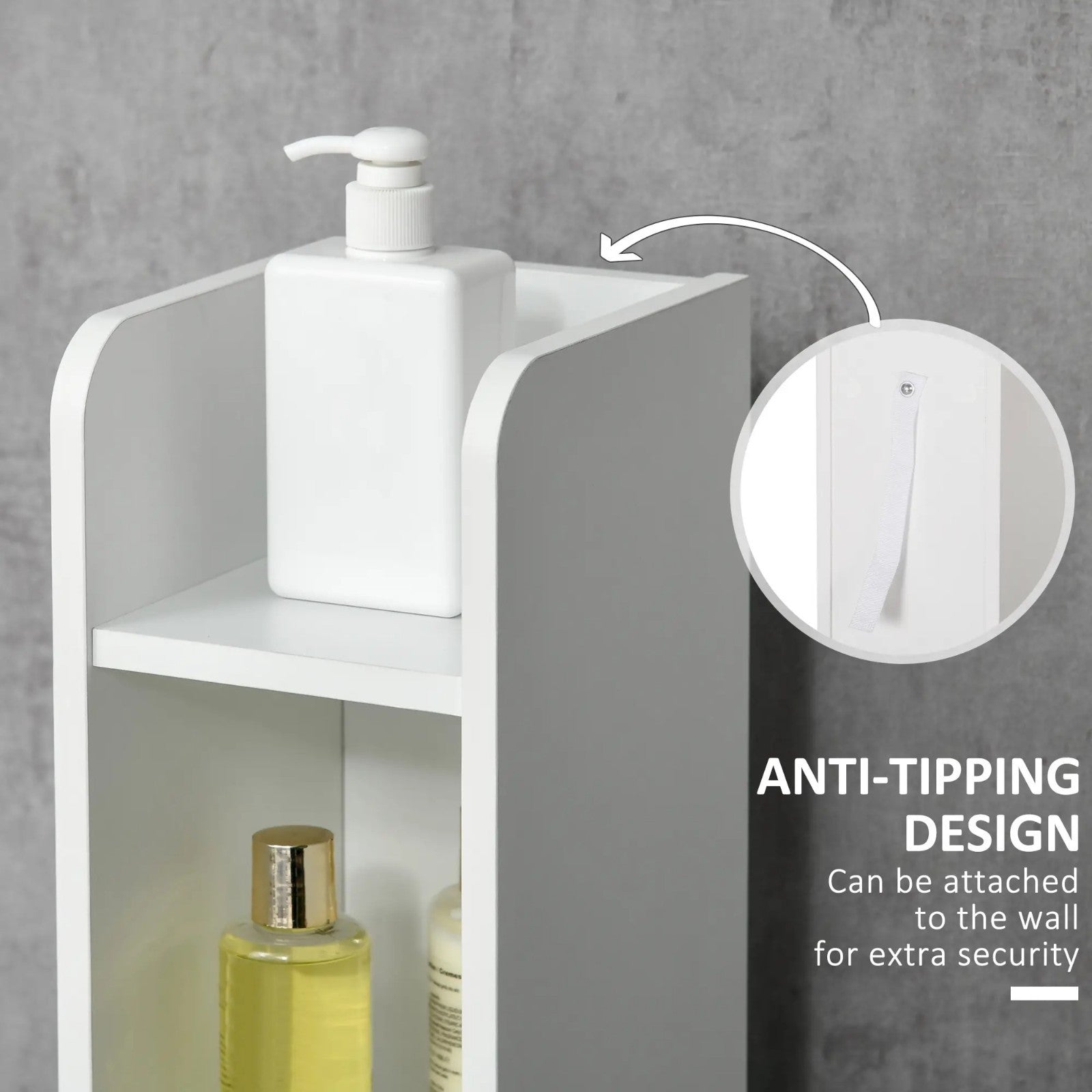 Tall Bathroom Cabinet Storage Unit Modern Slim Tallboy Cupboard 3 Door Shelves - Home and Garden Furniture Shop - rustic - furniture