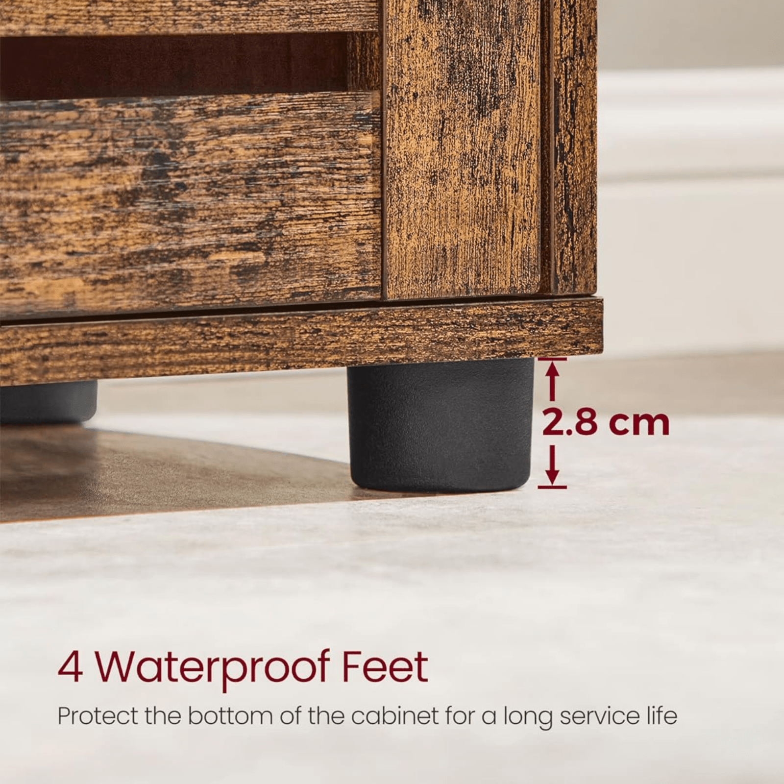 Tall Bathroom Cabinet Storage Unit Rustic Slim Tallboy Cupboard Door Shelves NEW - Home and Garden Furniture Shop - rustic - furniture