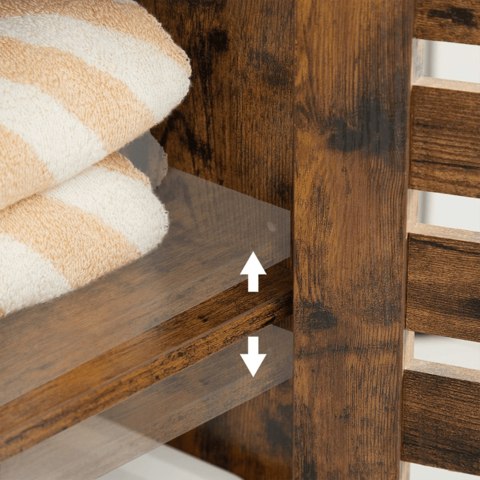 Tall Bathroom Cabinet Storage Unit Rustic Slim Tallboy Cupboard Door Shelves NEW - Home and Garden Furniture Shop - rustic - furniture