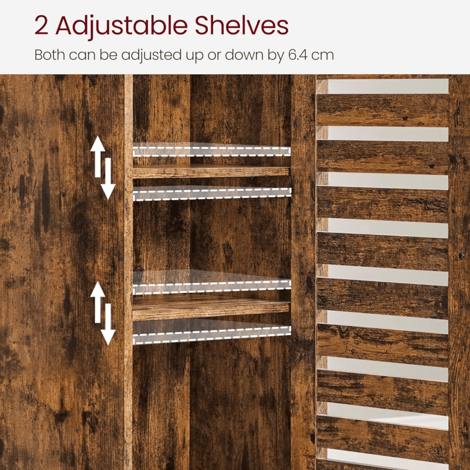 Tall Bathroom Cabinet Storage Unit Rustic Slim Tallboy Cupboard Door Shelves NEW - Home and Garden Furniture Shop - rustic - furniture