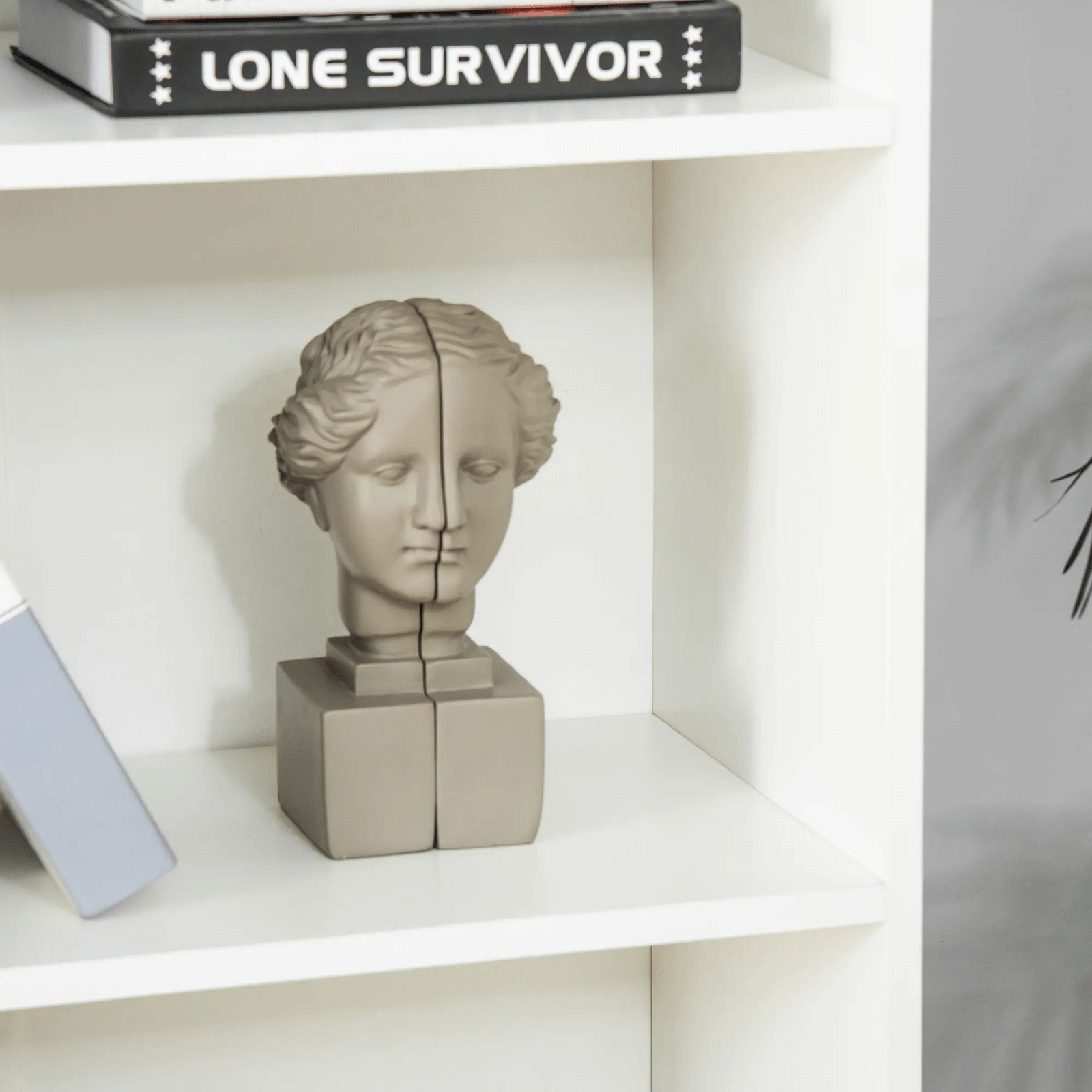 Tall Bookcase Wooden Storage Cabinet Display Unit 6 Tier Bookshelf Doors Shelves - Home and Garden Furniture Shop - rustic - furniture