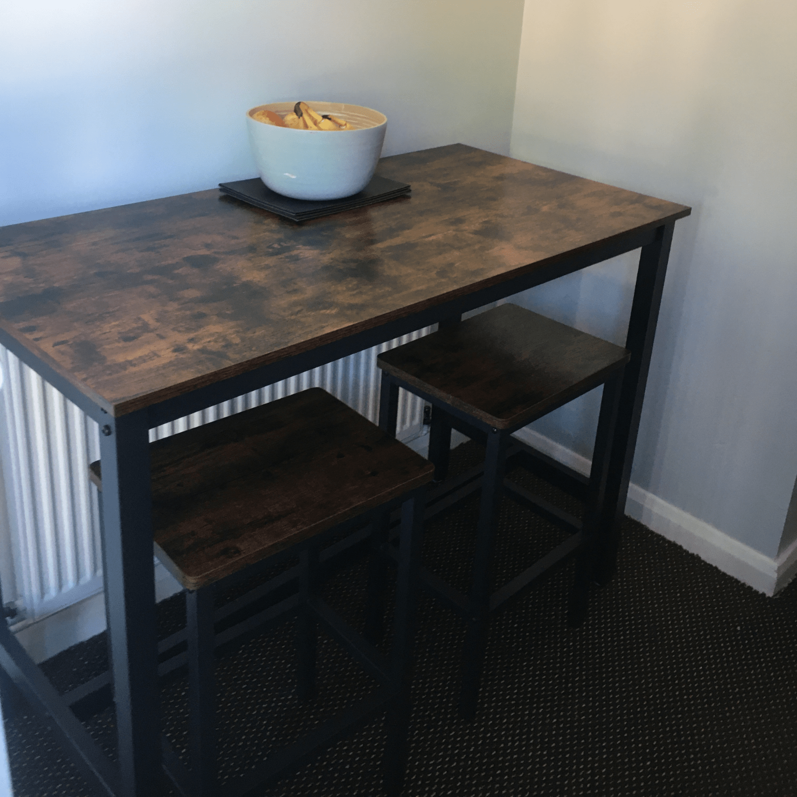 Tall Industrial Bar Table Vintage Kitchen Breakfast Rustic Metal Narrow Dining - Home and Garden Furniture Shop - rustic - furniture