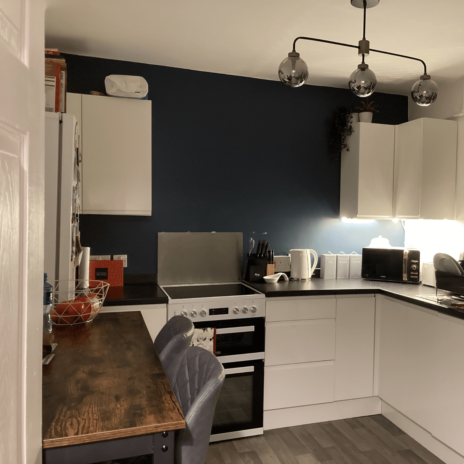 Tall Industrial Bar Table Vintage Kitchen Breakfast Rustic Metal Narrow Dining - Home and Garden Furniture Shop - rustic - furniture