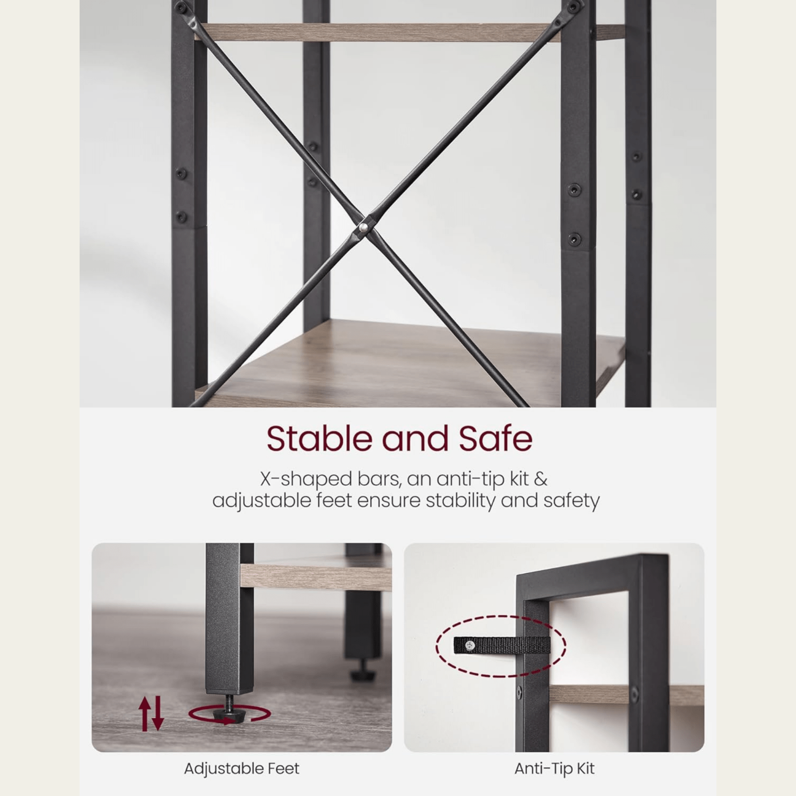 Tall Industrial Bookcase Narrow Vintage Display Unit Rustic Slim Storage Shelves - Home and Garden Furniture Shop - rustic - furniture