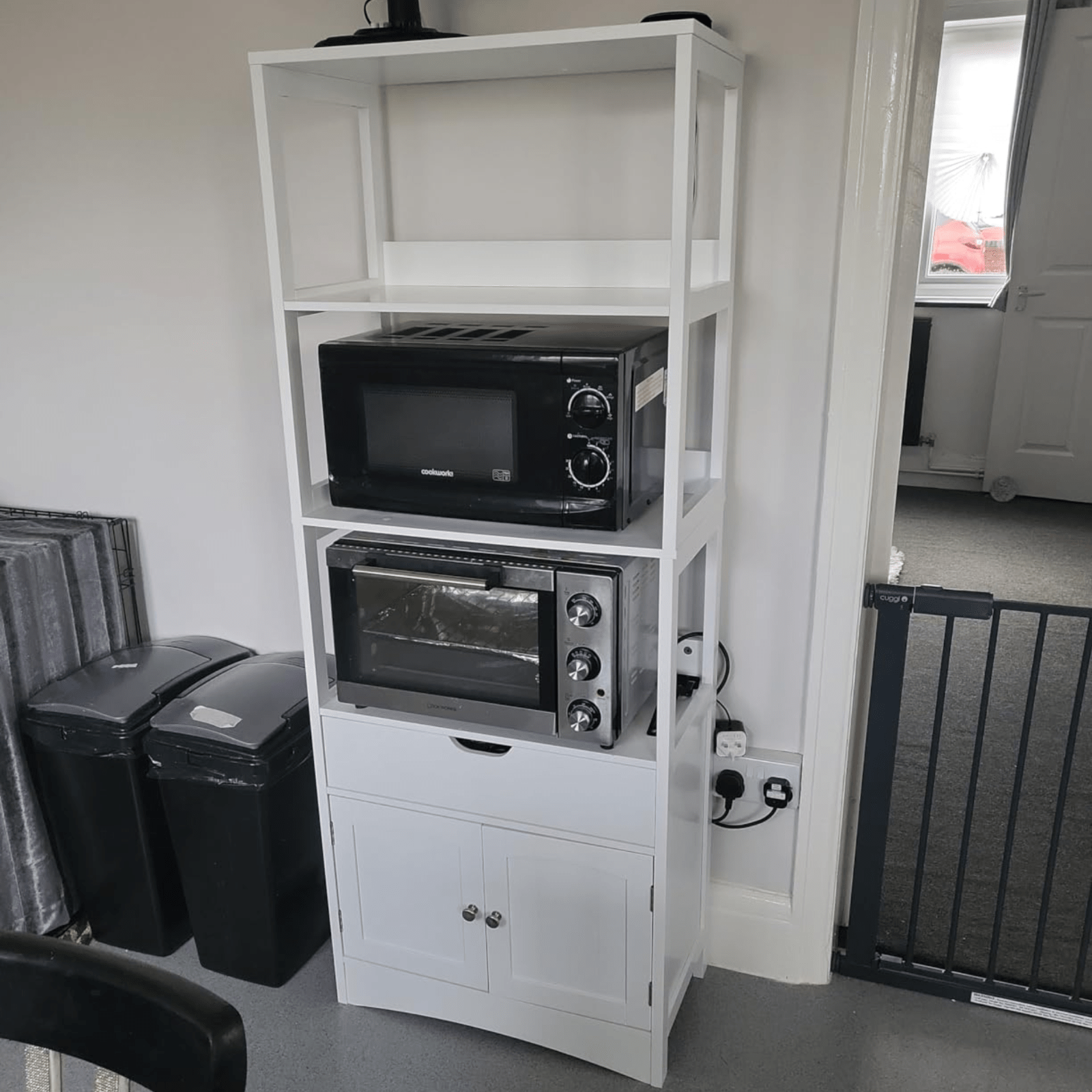 Tall Kitchen Larder Cupboard Large Pantry Storage Cabinet Shelving Unit Drawer - Home and Garden Furniture Shop - rustic - furniture