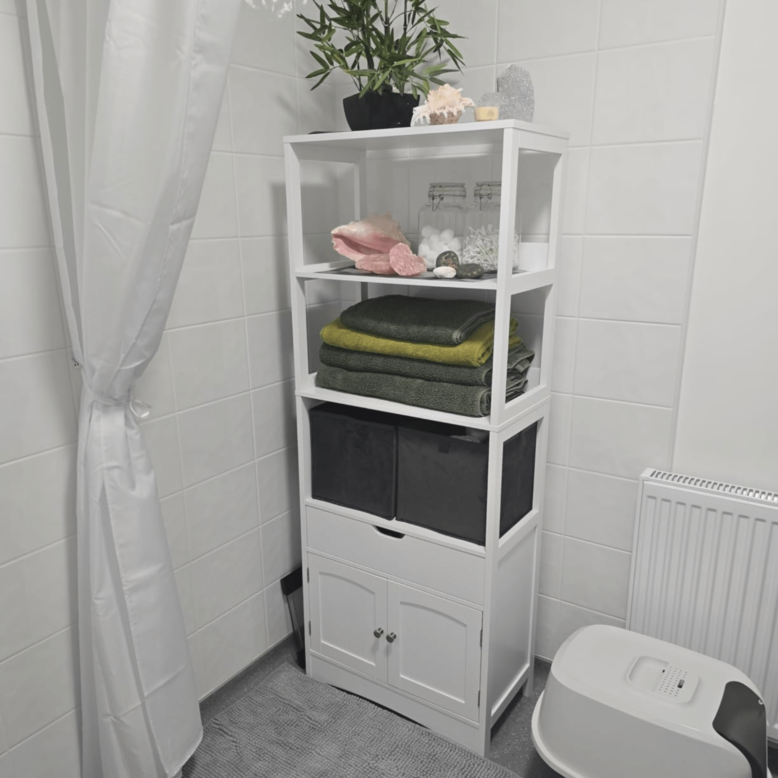 Tall Kitchen Larder Cupboard Large Pantry Storage Cabinet Shelving Unit Drawer - Home and Garden Furniture Shop - rustic - furniture