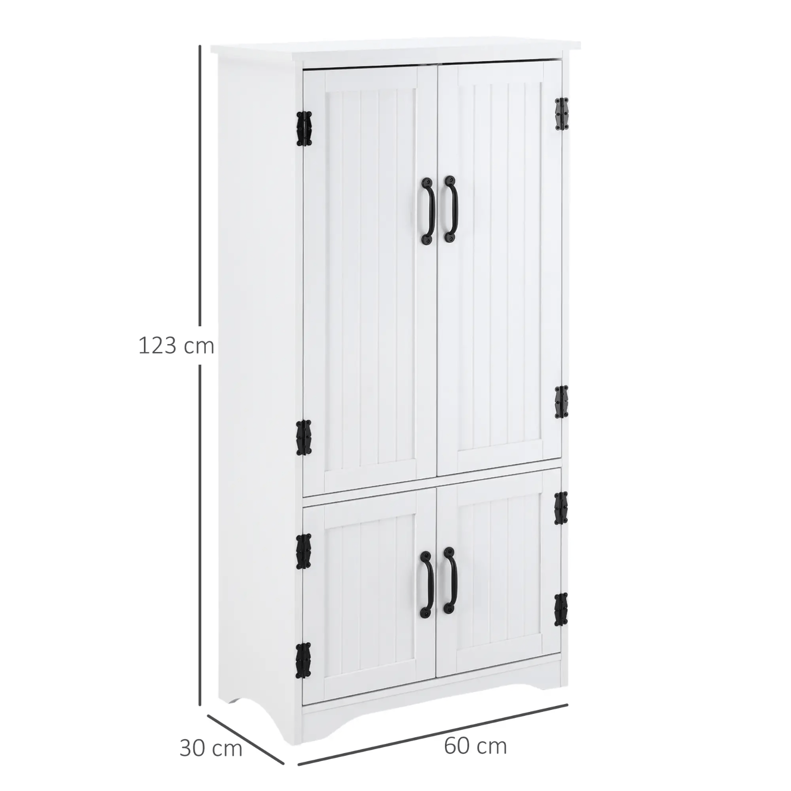 Tall Kitchen Larder Cupboard Pantry Storage Cabinet Freestanding Unit with Doors - Home and Garden Furniture Shop - #rustic - furniture#