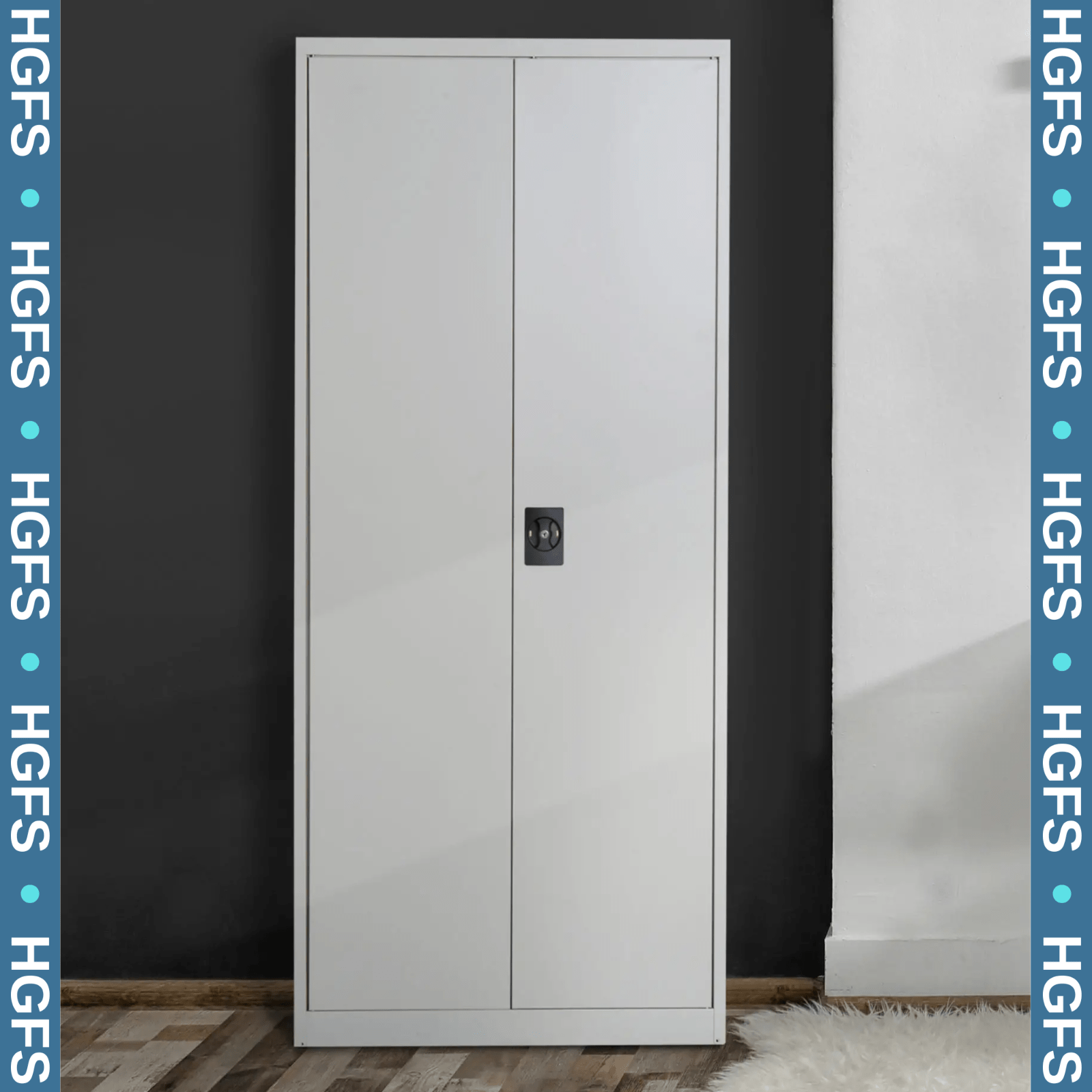 Tall Metal Filing Cabinet Modern Storage Cupboard 5 Tier Shelf File Locker Unit - Home and Garden Furniture Shop - rustic - furniture