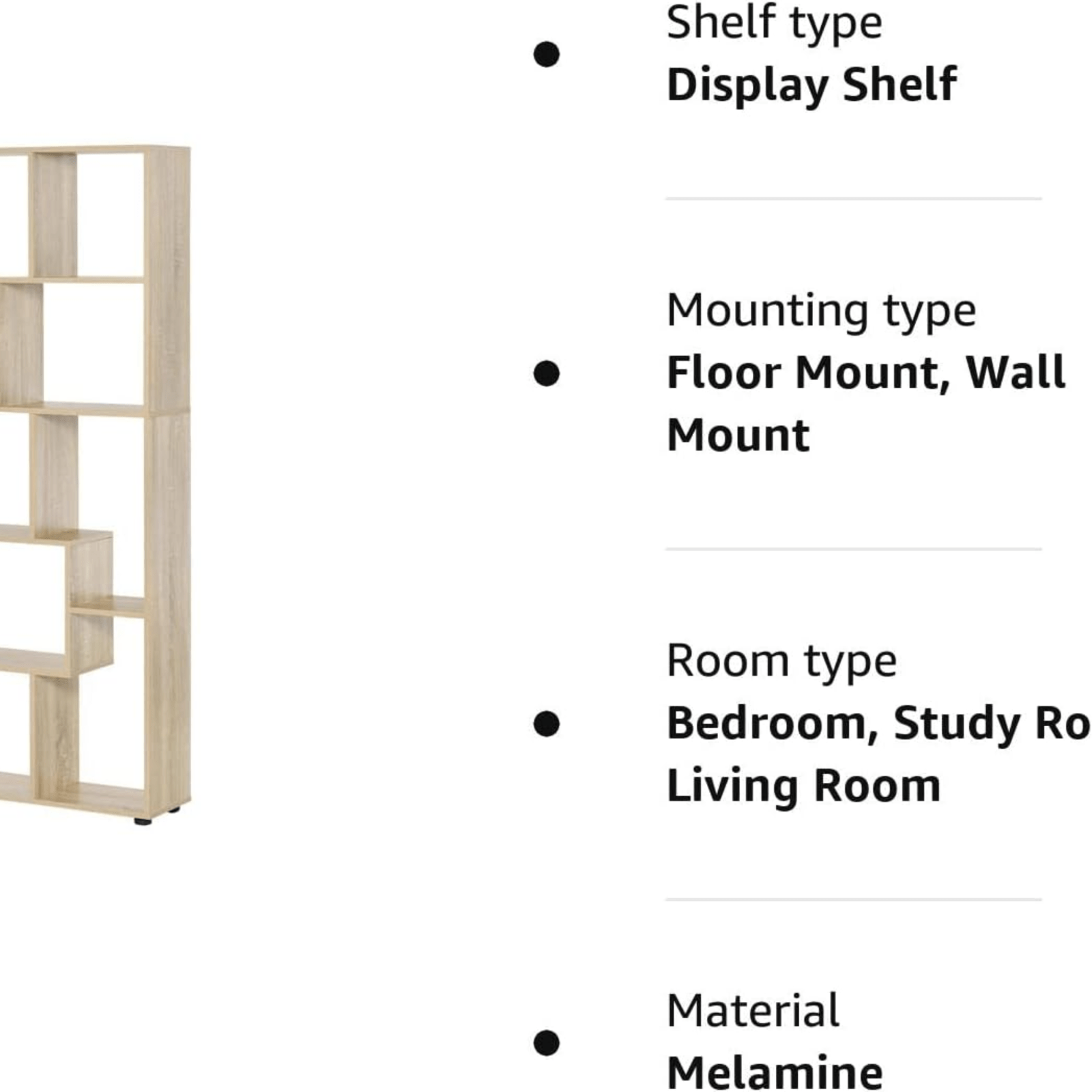 Tall Oak Wooden Bookcase Modern Room Divider Display Storage Cube Shelving Unit - Home and Garden Furniture Shop - rustic - furniture