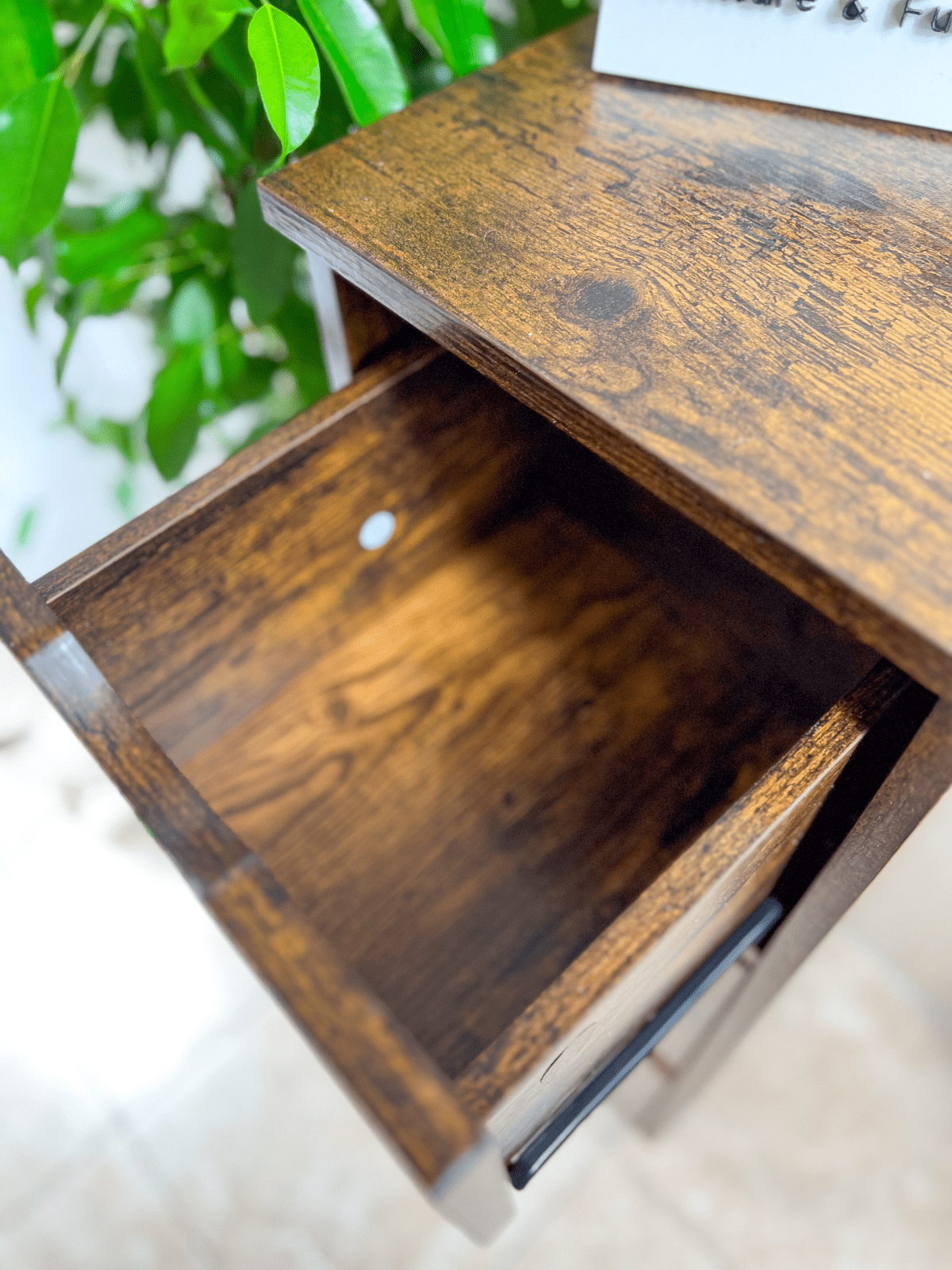 Tall Slim Cabinet Narrow Shoe Bathroom Bedroom Cupboard Side Table Bedside Unit - Home and Garden Furniture Shop - rustic - furniture