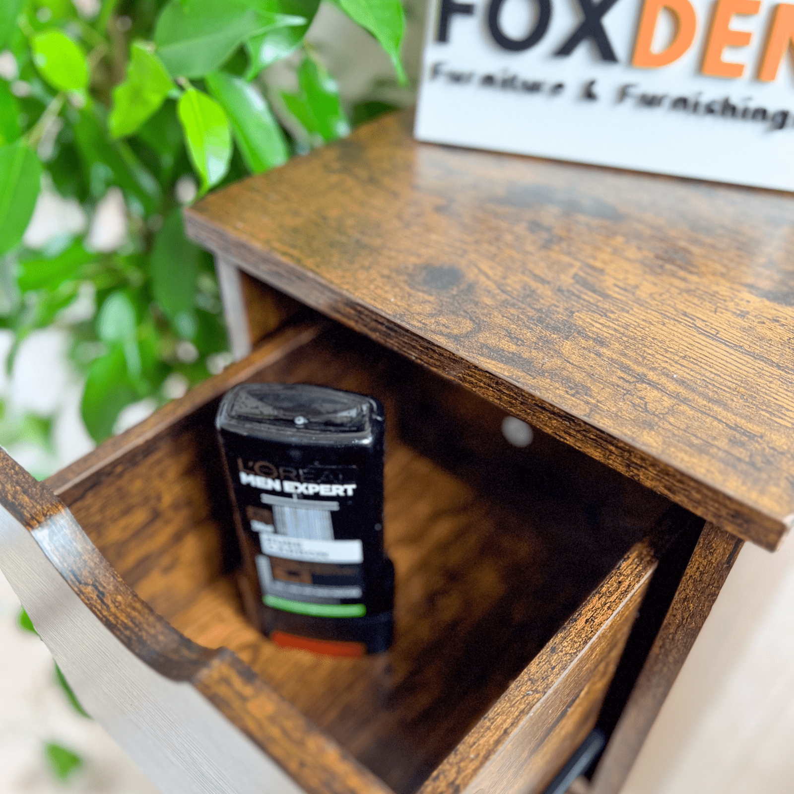 Tall Slim Cabinet Narrow Shoe Bathroom Bedroom Cupboard Side Table Bedside Unit - Home and Garden Furniture Shop - rustic - furniture