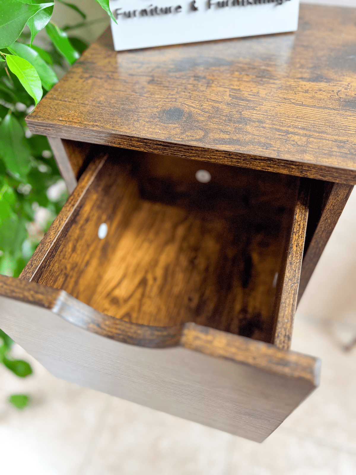 Tall Slim Cabinet Narrow Shoe Bathroom Bedroom Cupboard Side Table Bedside Unit - Home and Garden Furniture Shop - rustic - furniture