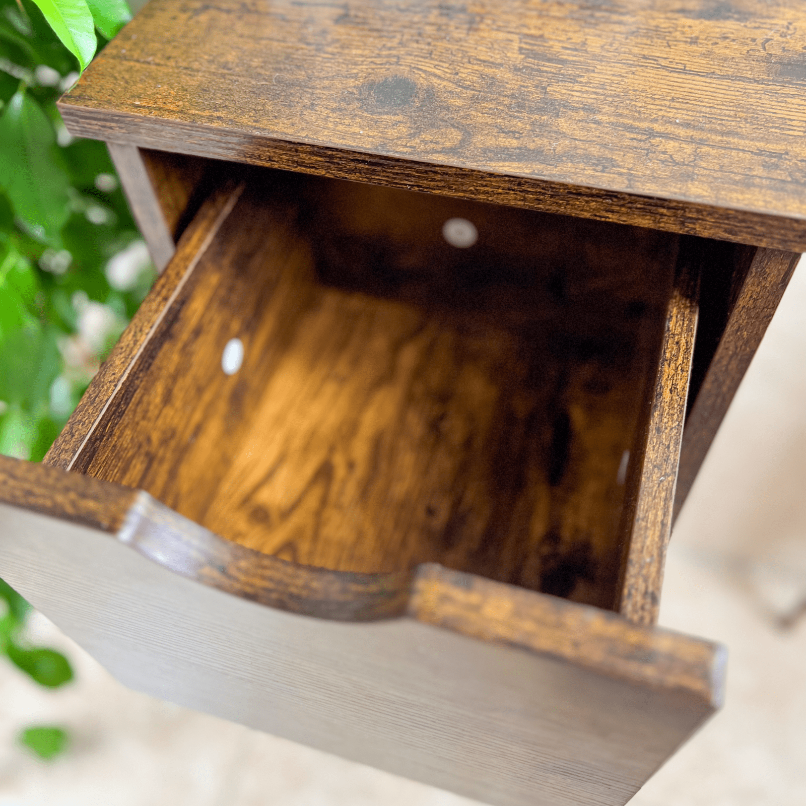 Tall Slim Cabinet Narrow Shoe Bathroom Bedroom Cupboard Side Table Bedside Unit - Home and Garden Furniture Shop - rustic - furniture