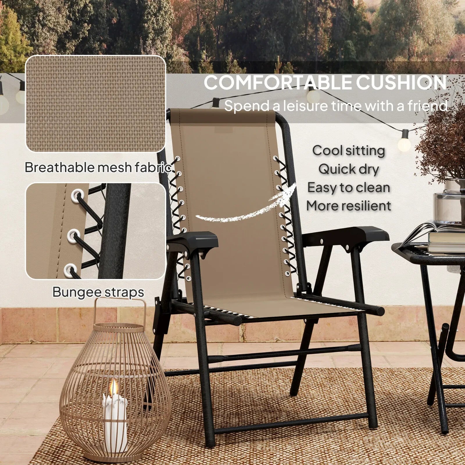 Three Piece Garden Table and Chair Set Outdoor Furniture Patio Bistro Set - Home and Garden Furniture Shop - rustic - furniture