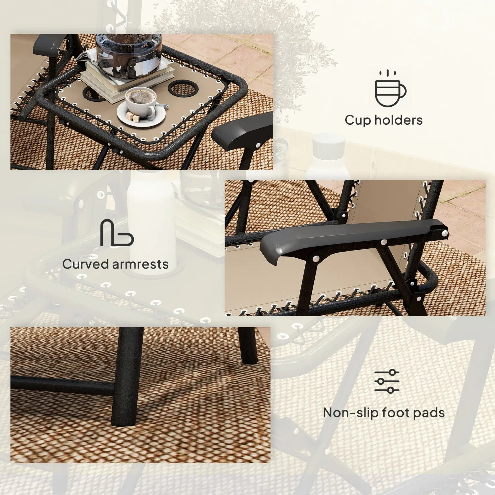 Three Piece Garden Table and Chair Set Outdoor Furniture Patio Bistro Set - Home and Garden Furniture Shop - rustic - furniture