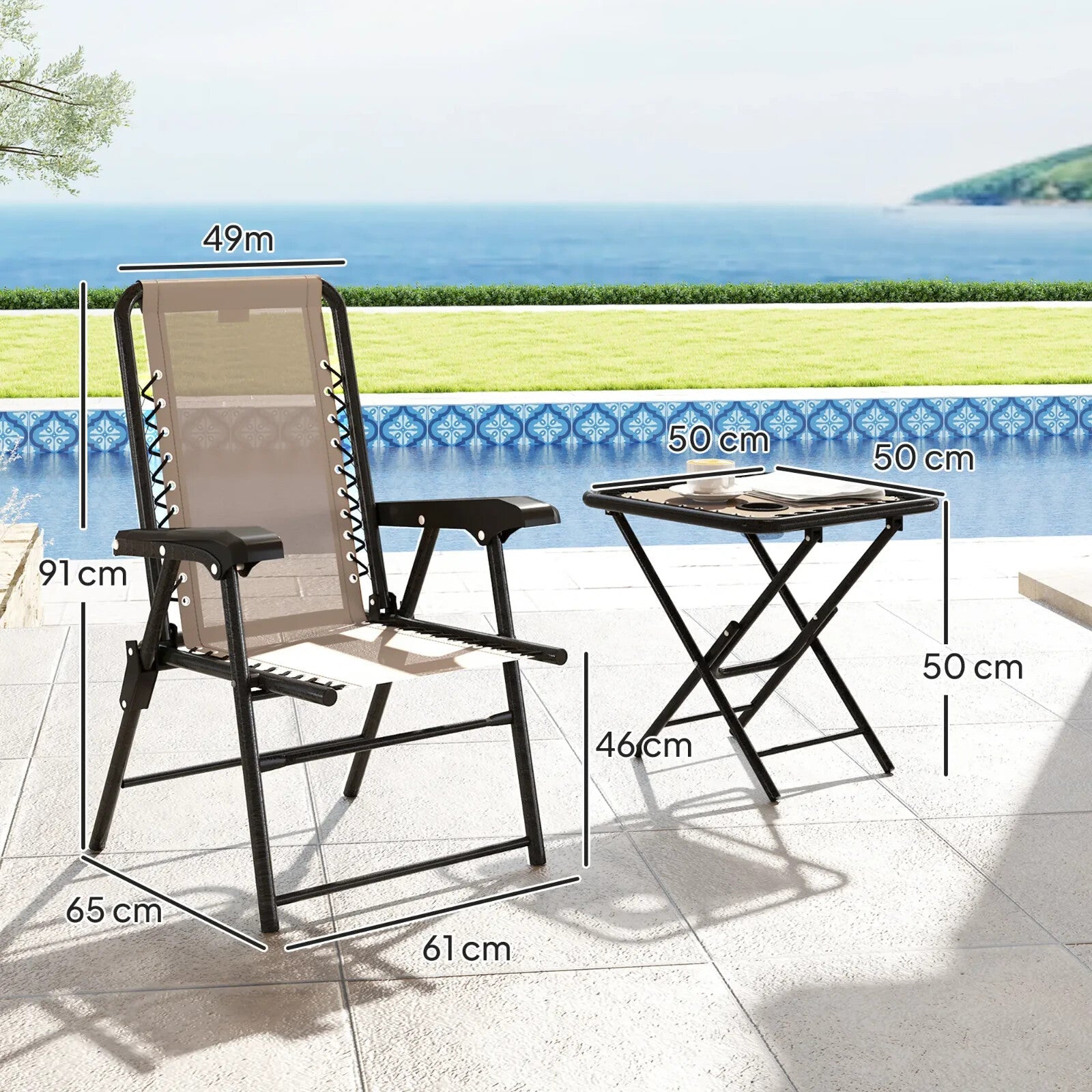 Three Piece Garden Table and Chair Set Outdoor Furniture Patio Bistro Set - Home and Garden Furniture Shop - rustic - furniture