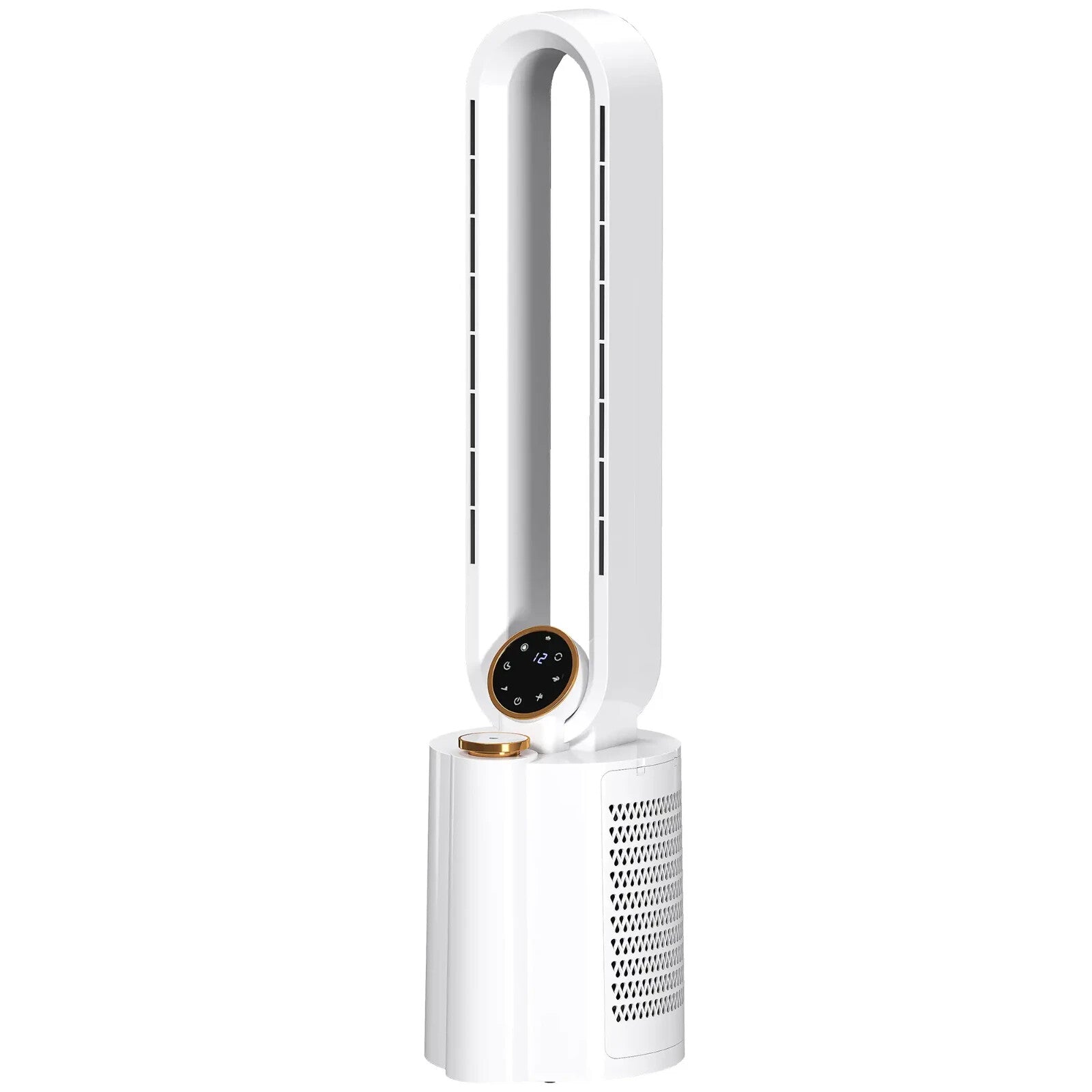 Tower Fan Bladeless Remote Control With Oscillation, Timer & 12 - Speed White - Home and Garden Furniture Shop - rustic - furniture