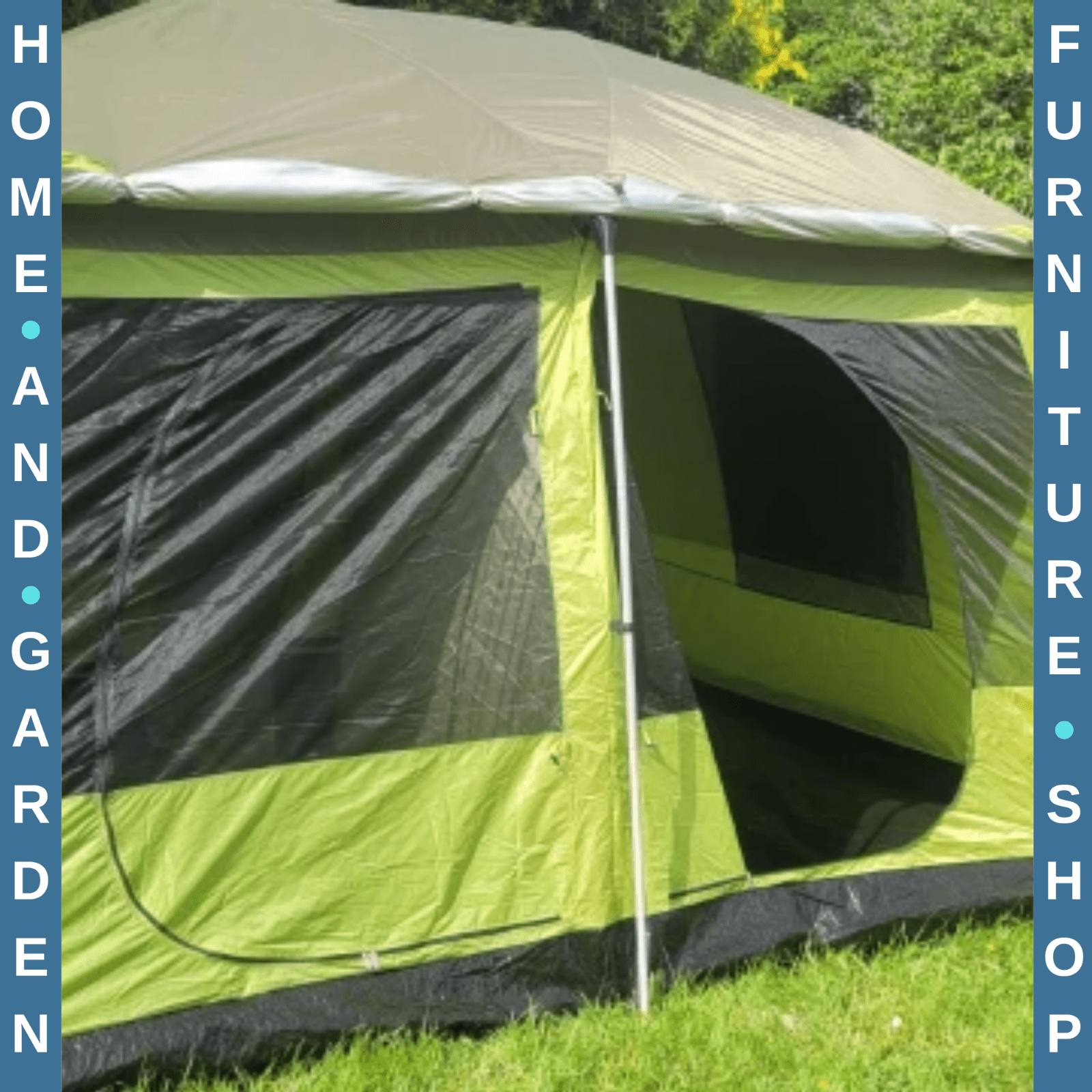 Tunnel Camping Tent with Porch 2 Rooms Lantern Hook & Portable Carry Bag Shelter - Home and Garden Furniture Shop - rustic - furniture