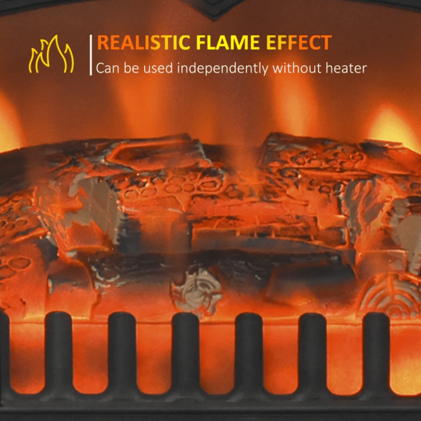 Vintage Freestanding Electric Fireplace Stove Heater Log Burning Flame Effect - Home and Garden Furniture Shop - rustic - furniture