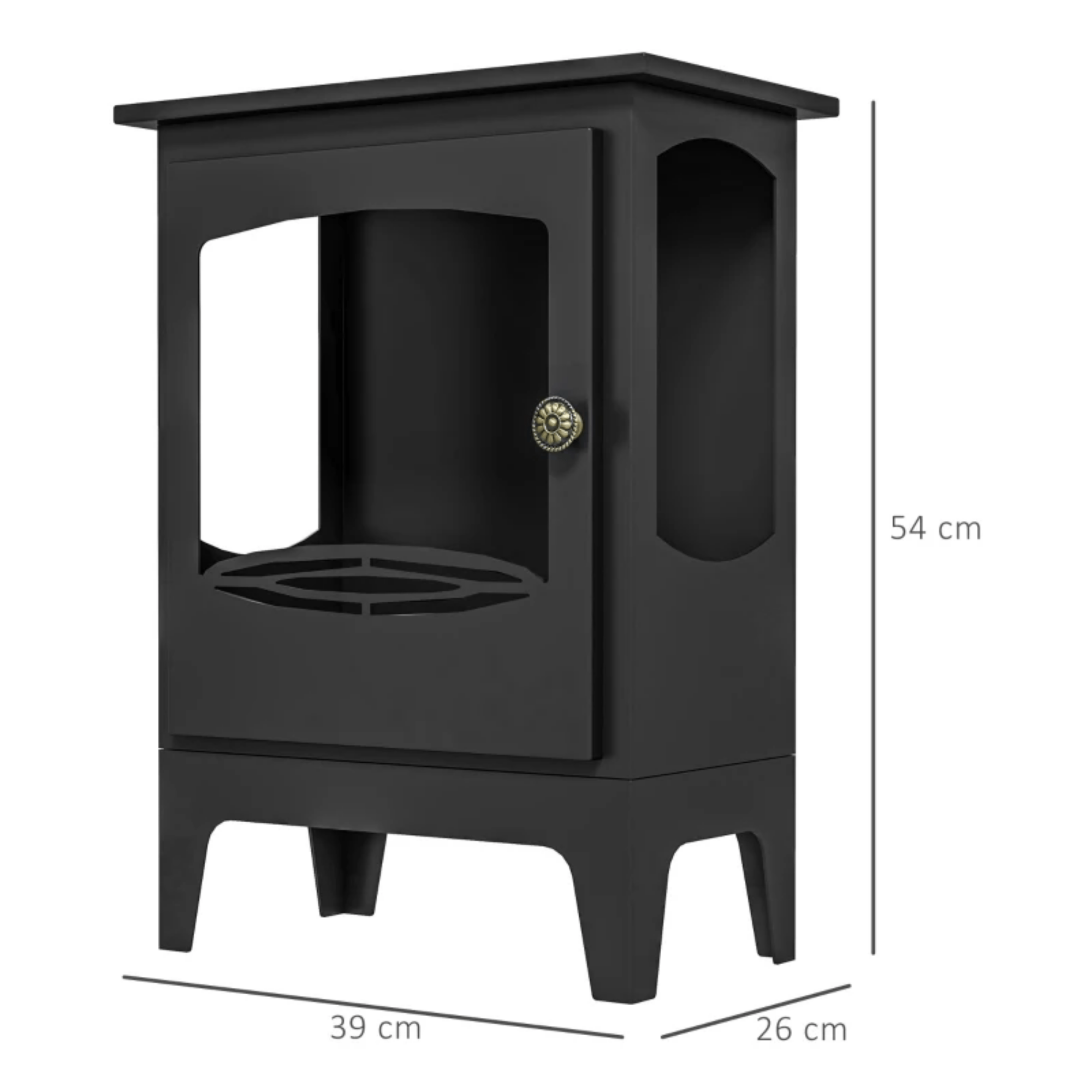 Vintage Freestanding Ethanol Fireplace Bioethanol Heater 3 Hours Burning Time - Home and Garden Furniture Shop - #rustic - furniture#