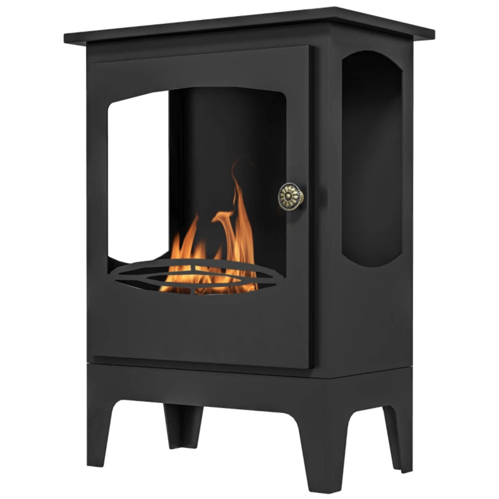 Vintage Freestanding Ethanol Fireplace Bioethanol Heater 3 Hours Burning Time - Home and Garden Furniture Shop - #rustic - furniture#