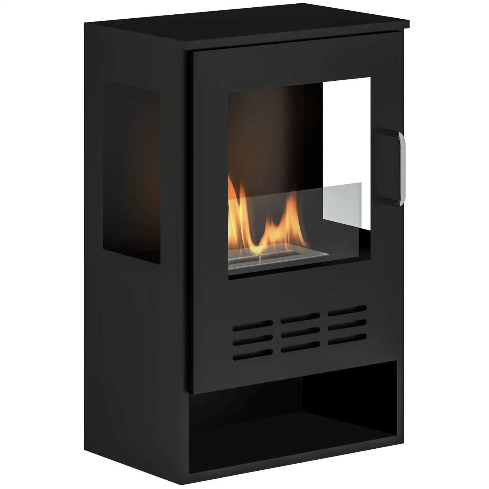 Vintage Freestanding Ethanol Fireplace Bioethanol Heater Stove Fire Living Room - Home and Garden Furniture Shop - #rustic - furniture#