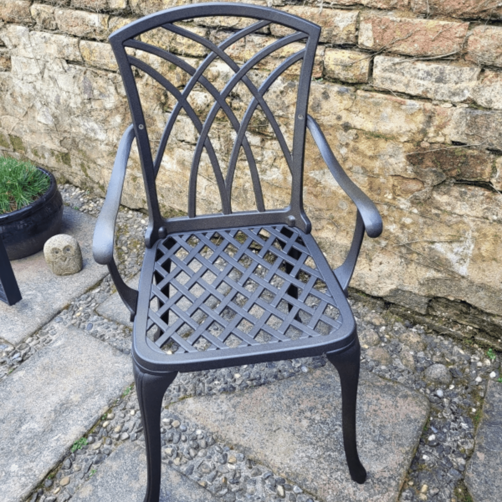 Vintage Garden Bistro Set Cast Aluminium Furniture Outdoor Patio 2 Chairs Table - Home and Garden Furniture Shop - rustic - furniture