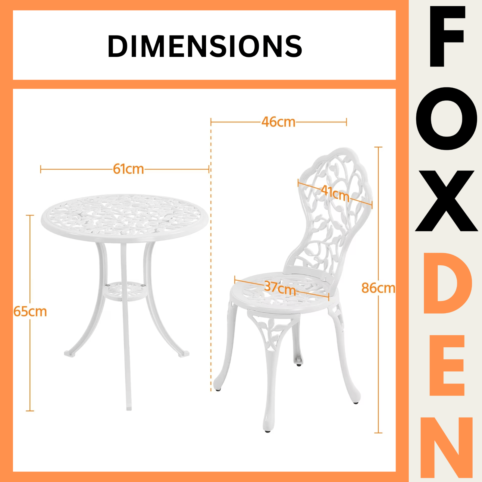 Vintage Garden Bistro Set Cast Aluminium Furniture Outdoor Patio 2 Chairs Table - Home and Garden Furniture Shop - rustic - furniture