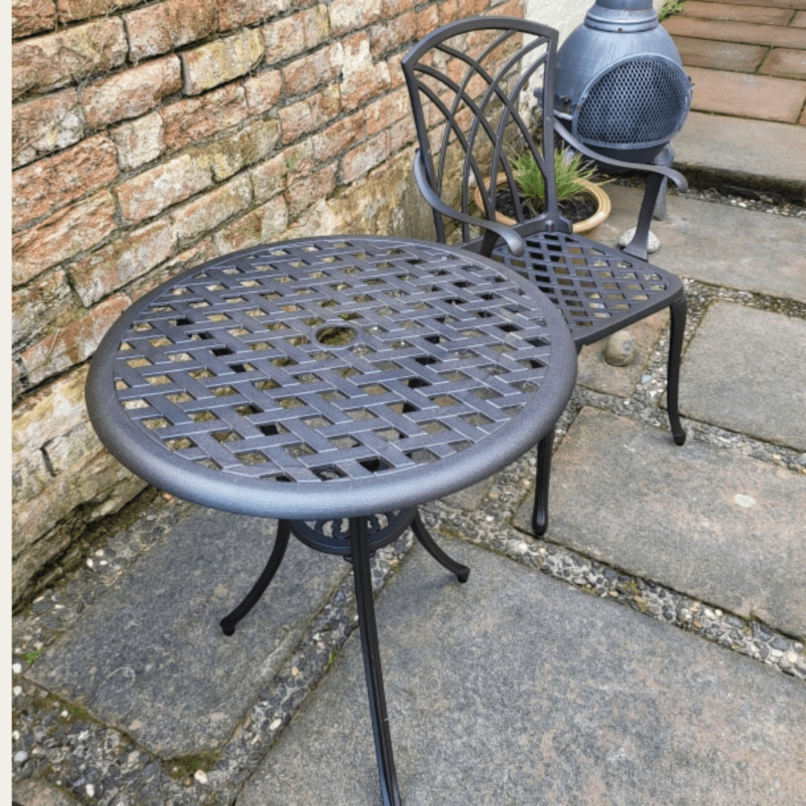 Vintage Garden Bistro Set Cast Aluminium Furniture Outdoor Patio 2 Chairs Table - Home and Garden Furniture Shop - rustic - furniture
