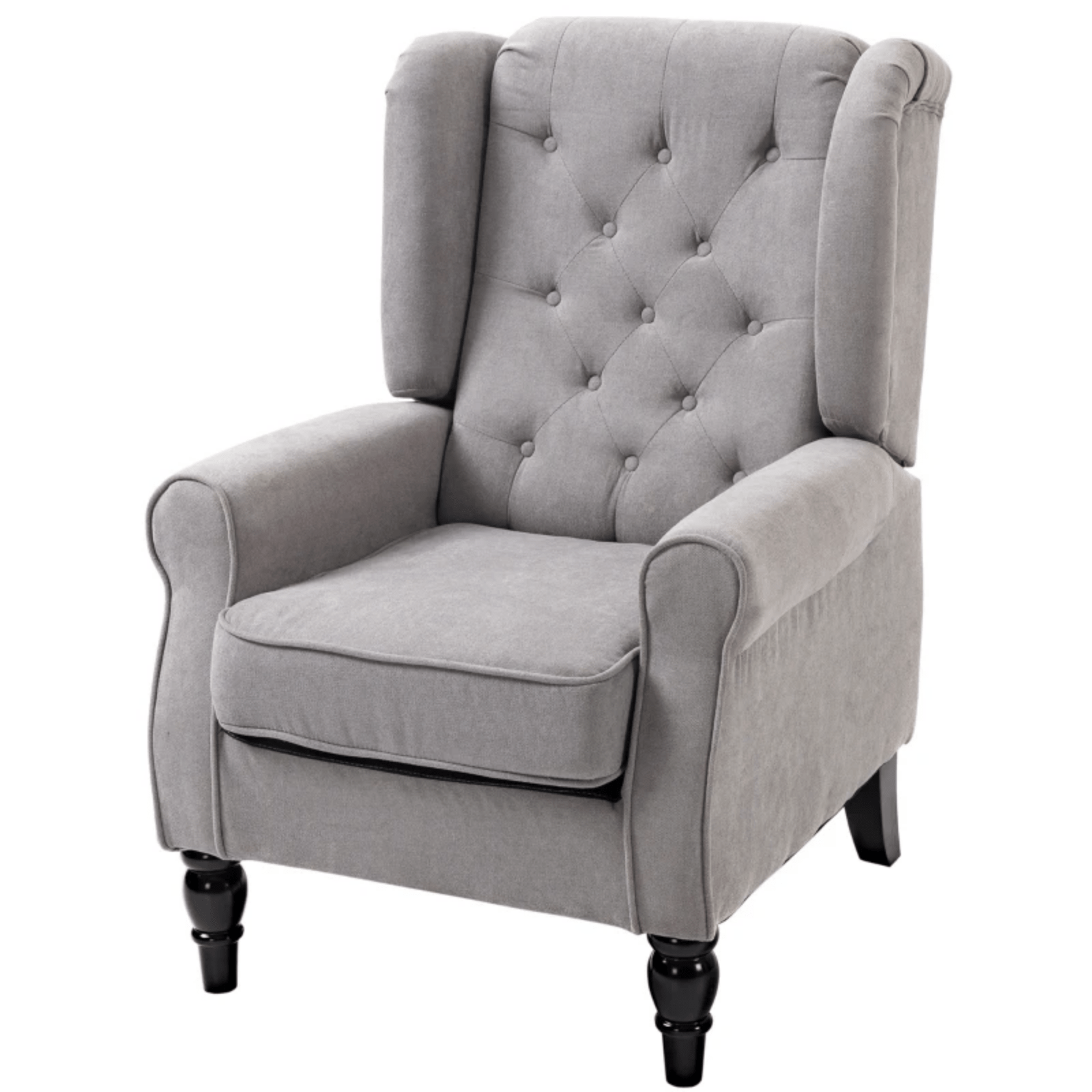 Vintage Grey Wingback Armchair Sofa High Wing Back Accent Seat Retro Comfy Chair - Home and Garden Furniture Shop - #rustic - furniture#