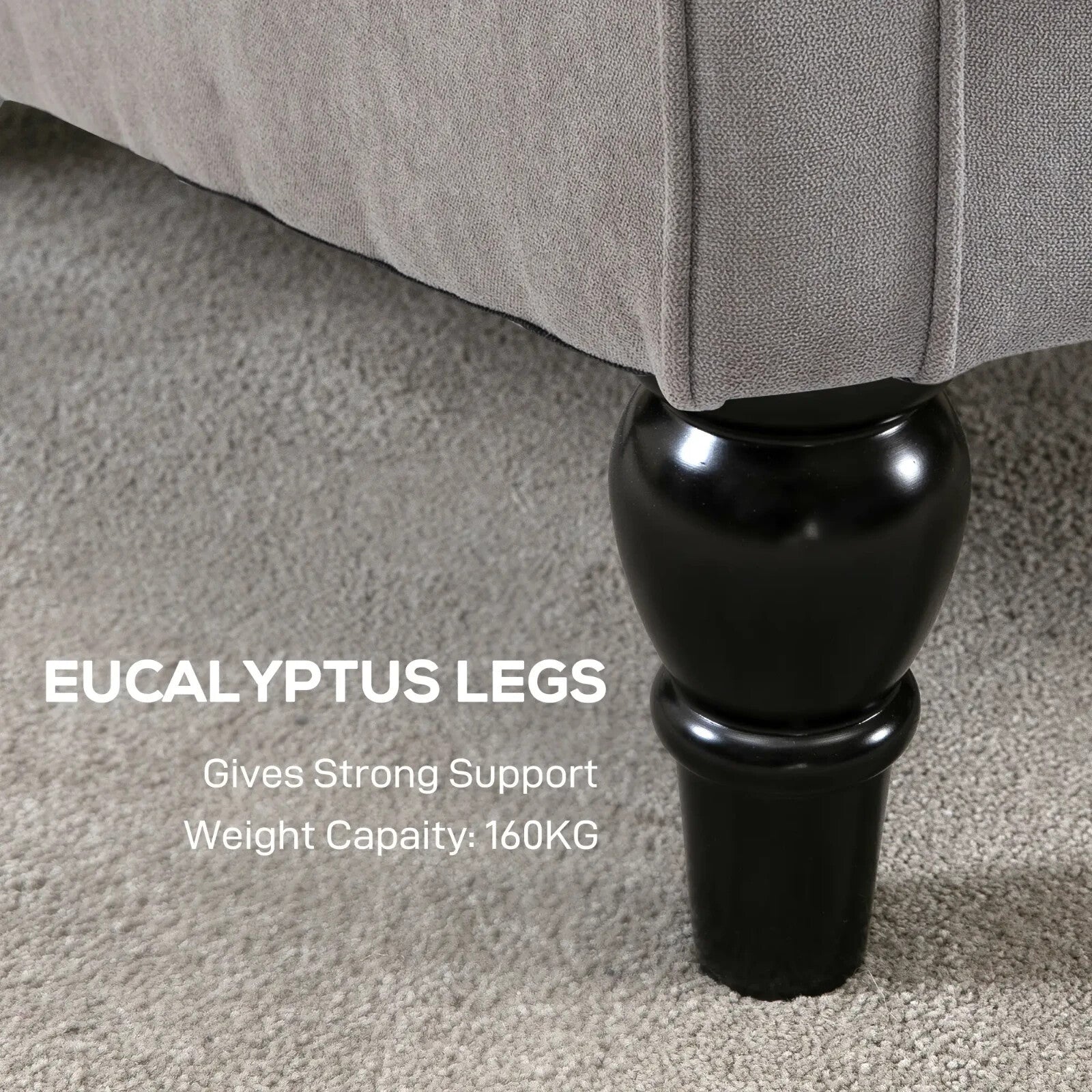 Vintage Grey Wingback Armchair Sofa High Wing Back Accent Seat Retro Comfy Chair - Home and Garden Furniture Shop - rustic - furniture