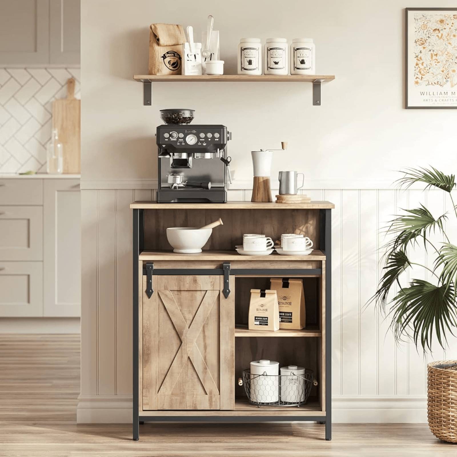 Vintage Industrial Sideboard Rustic Drinks Cabinet with Shelf Side Storage Unit - Home and Garden Furniture Shop - rustic - furniture