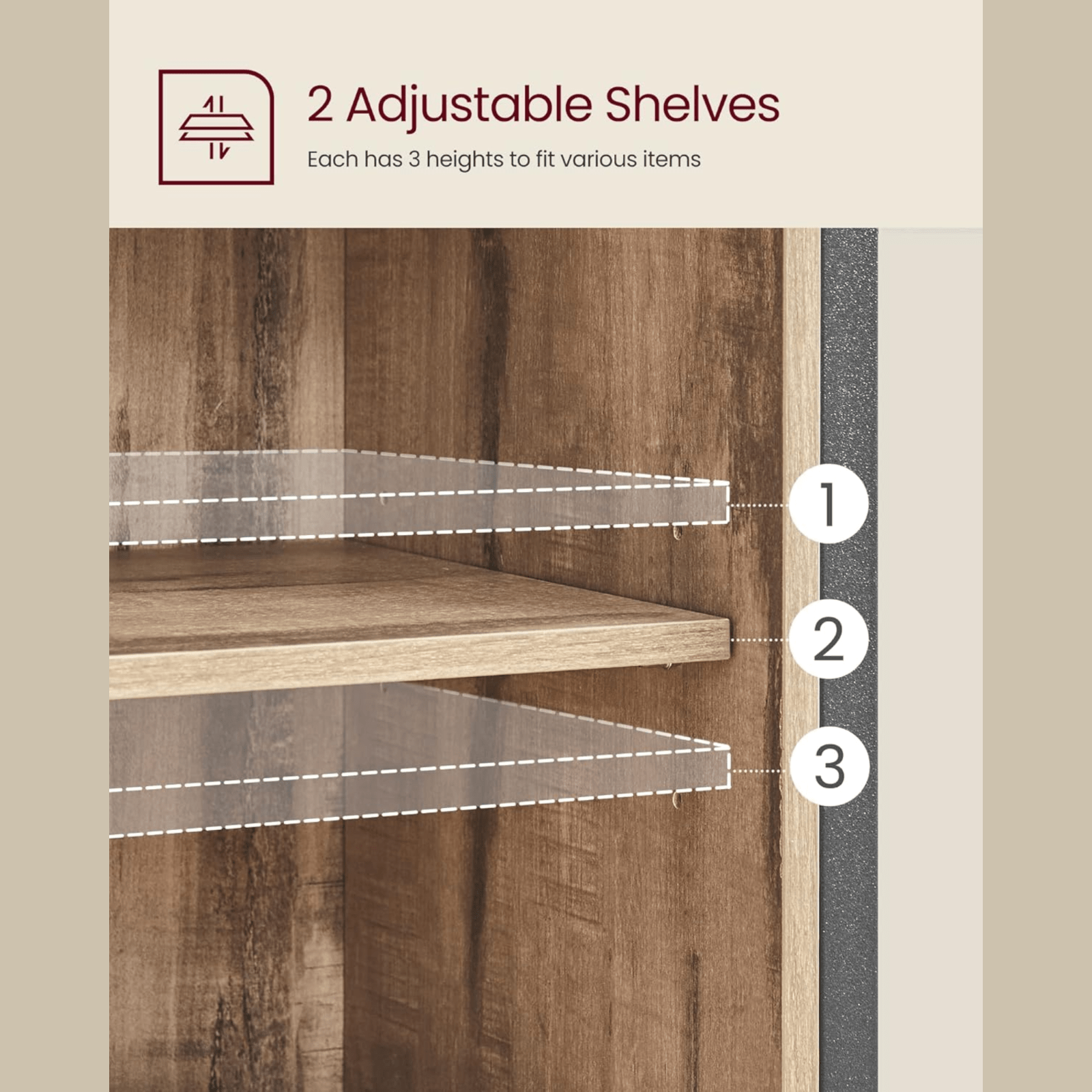 Vintage Industrial Sideboard Rustic Drinks Cabinet with Shelf Side Storage Unit - Home and Garden Furniture Shop - rustic - furniture