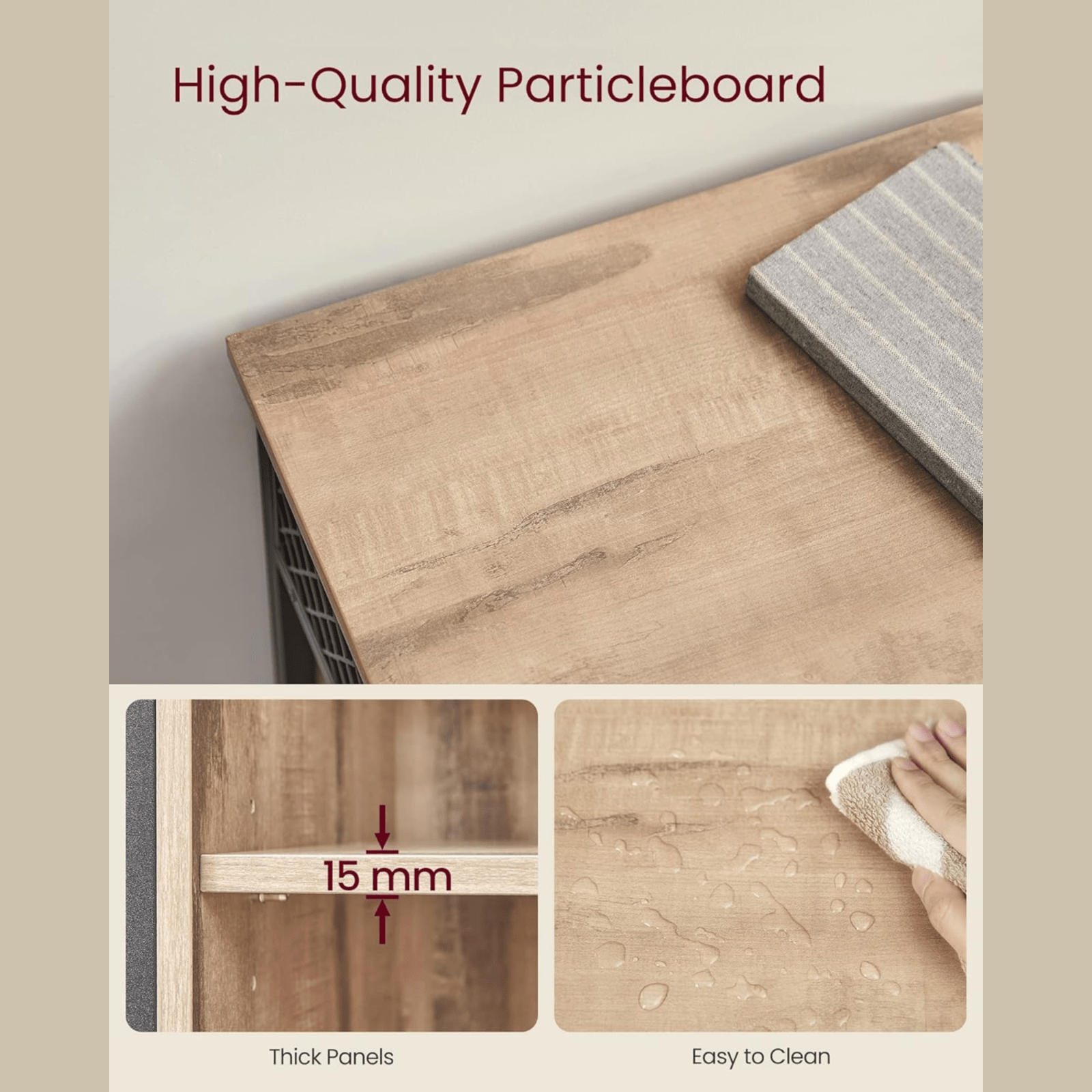 Vintage Industrial Sideboard Rustic Drinks Cabinet with Shelf Side Storage Unit - Home and Garden Furniture Shop - rustic - furniture