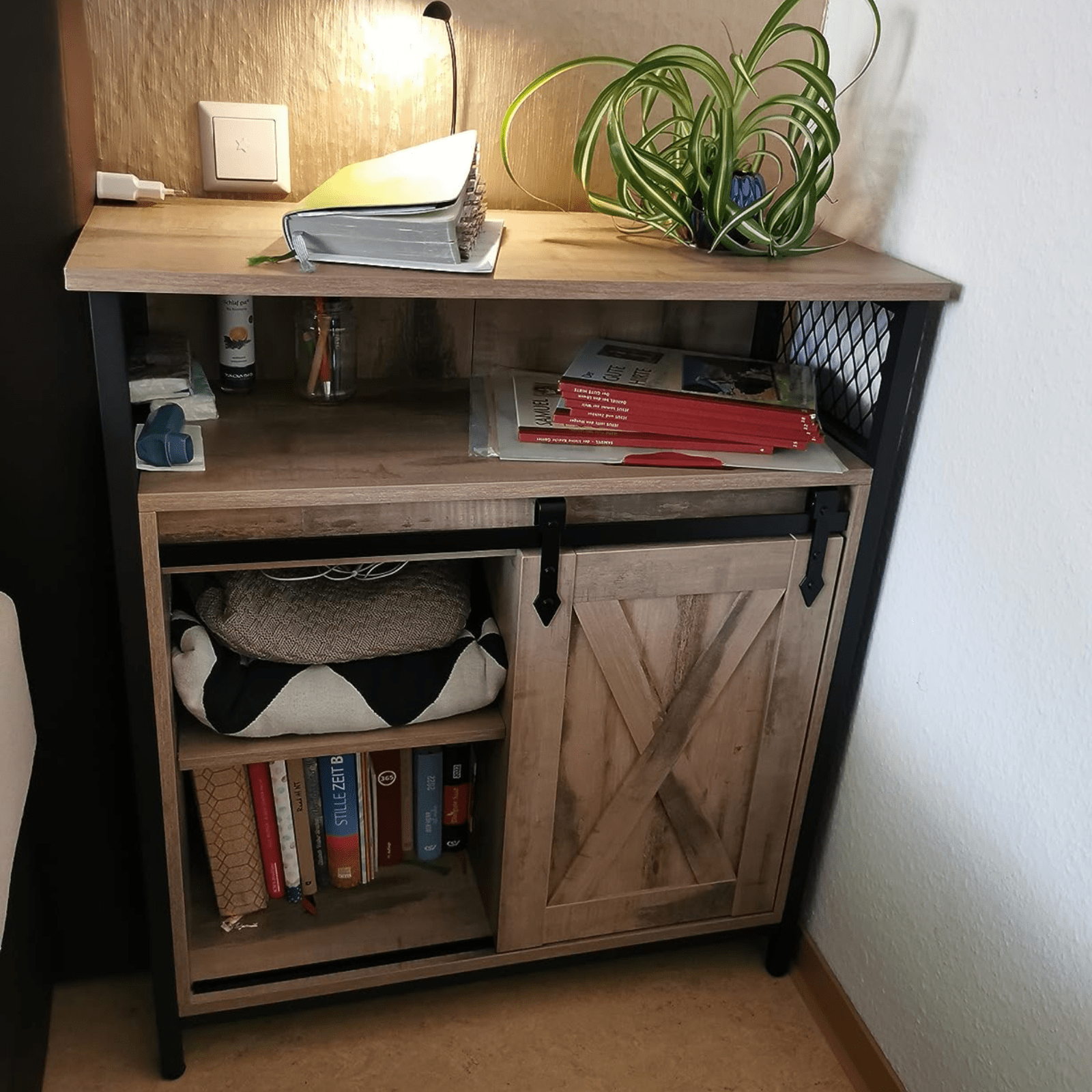 Vintage Industrial Sideboard Rustic Drinks Cabinet with Shelf Side Storage Unit - Home and Garden Furniture Shop - rustic - furniture