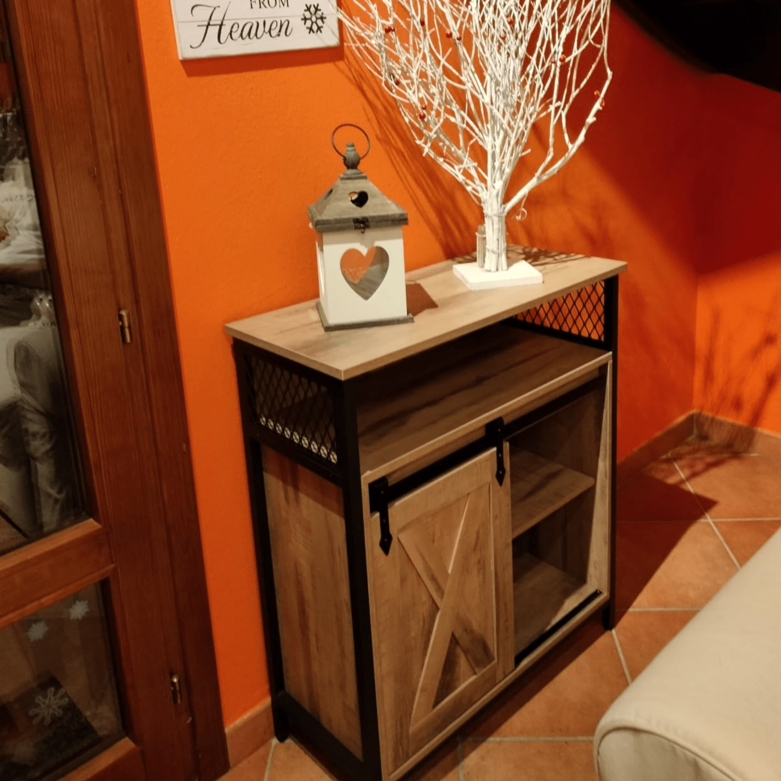 Vintage Industrial Sideboard Rustic Drinks Cabinet with Shelf Side Storage Unit - Home and Garden Furniture Shop - rustic - furniture