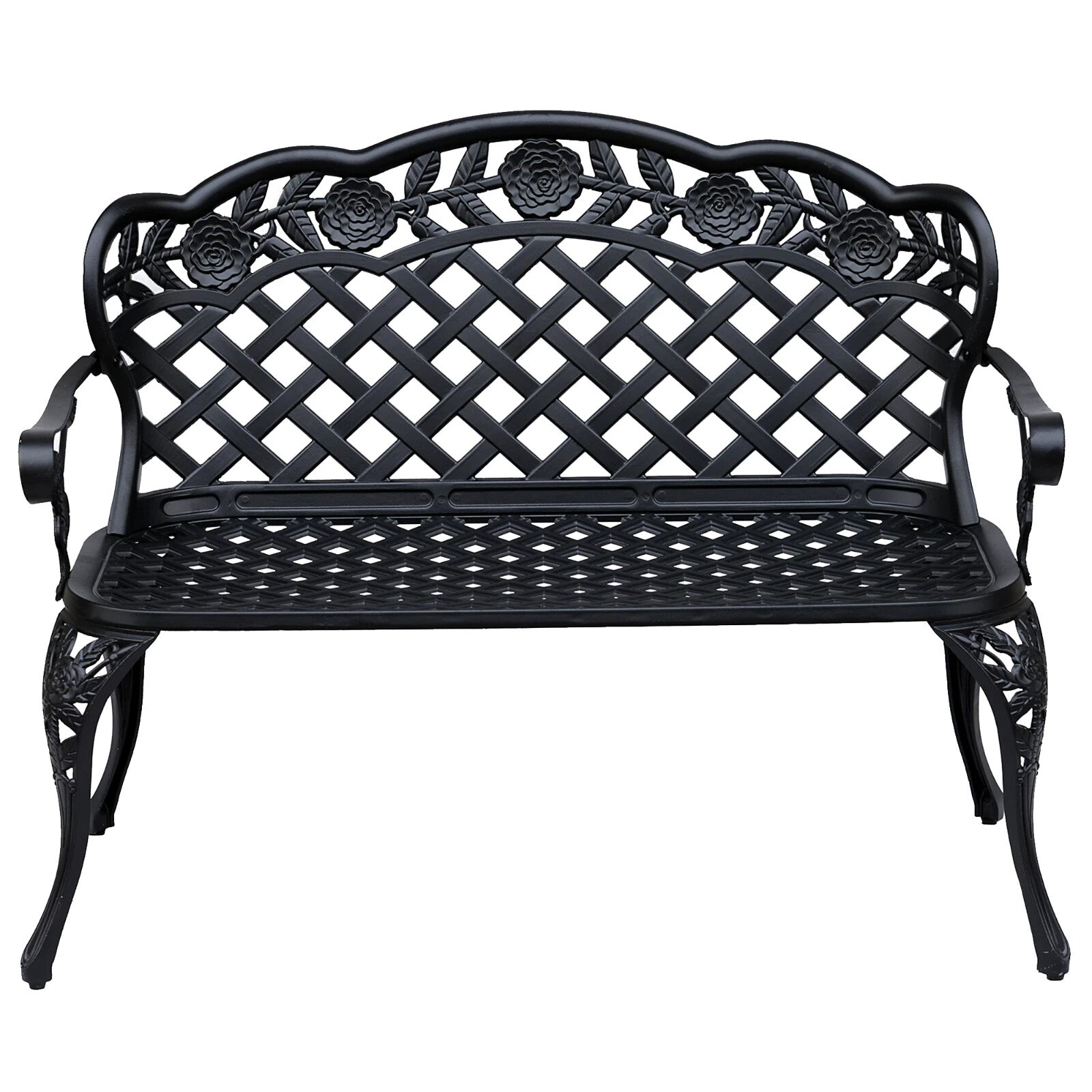 Vintage Metal Bench Cast Aluminium 2 Seater Love Seat French Garden Furniture - Home and Garden Furniture Shop - rustic - furniture