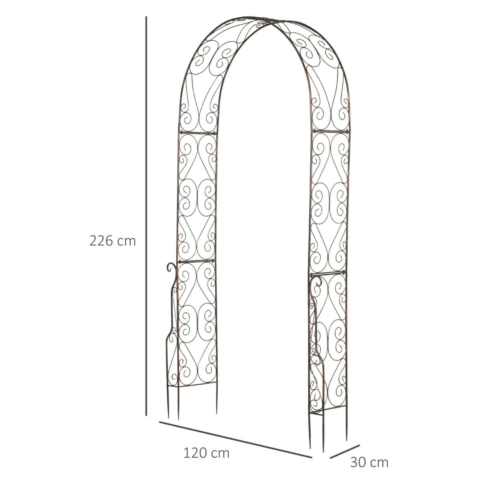Vintage Metal Garden Arch Arbour Rose Climbing Archway Plant Wedding Decorative - Home and Garden Furniture Shop - #rustic - furniture#